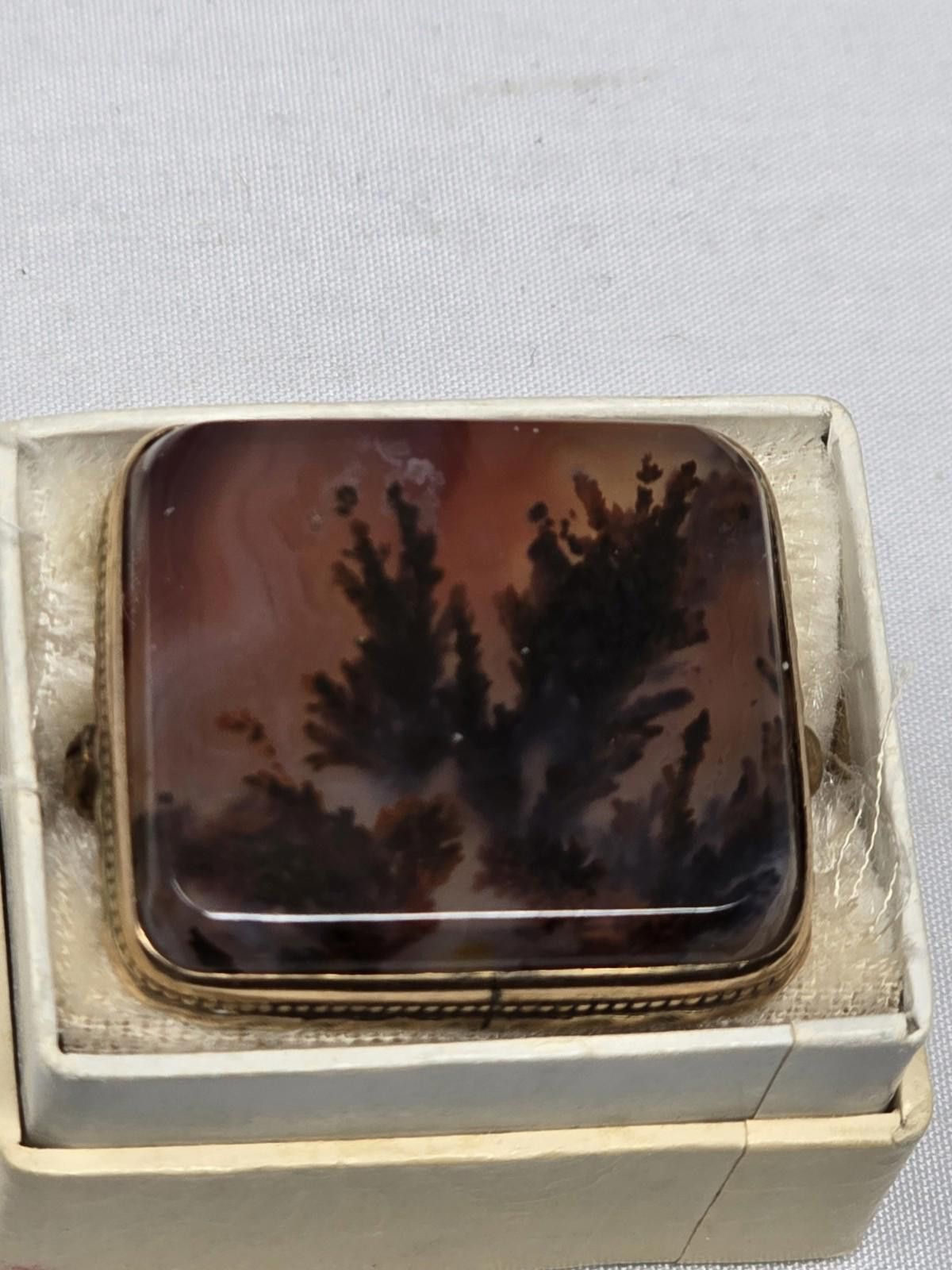 Gianni Valentino Vtg 10K Gold Scenic Dendritic Agate Brooch – Giovanni Apa Size ONE SIZE - 3 Thumbnail