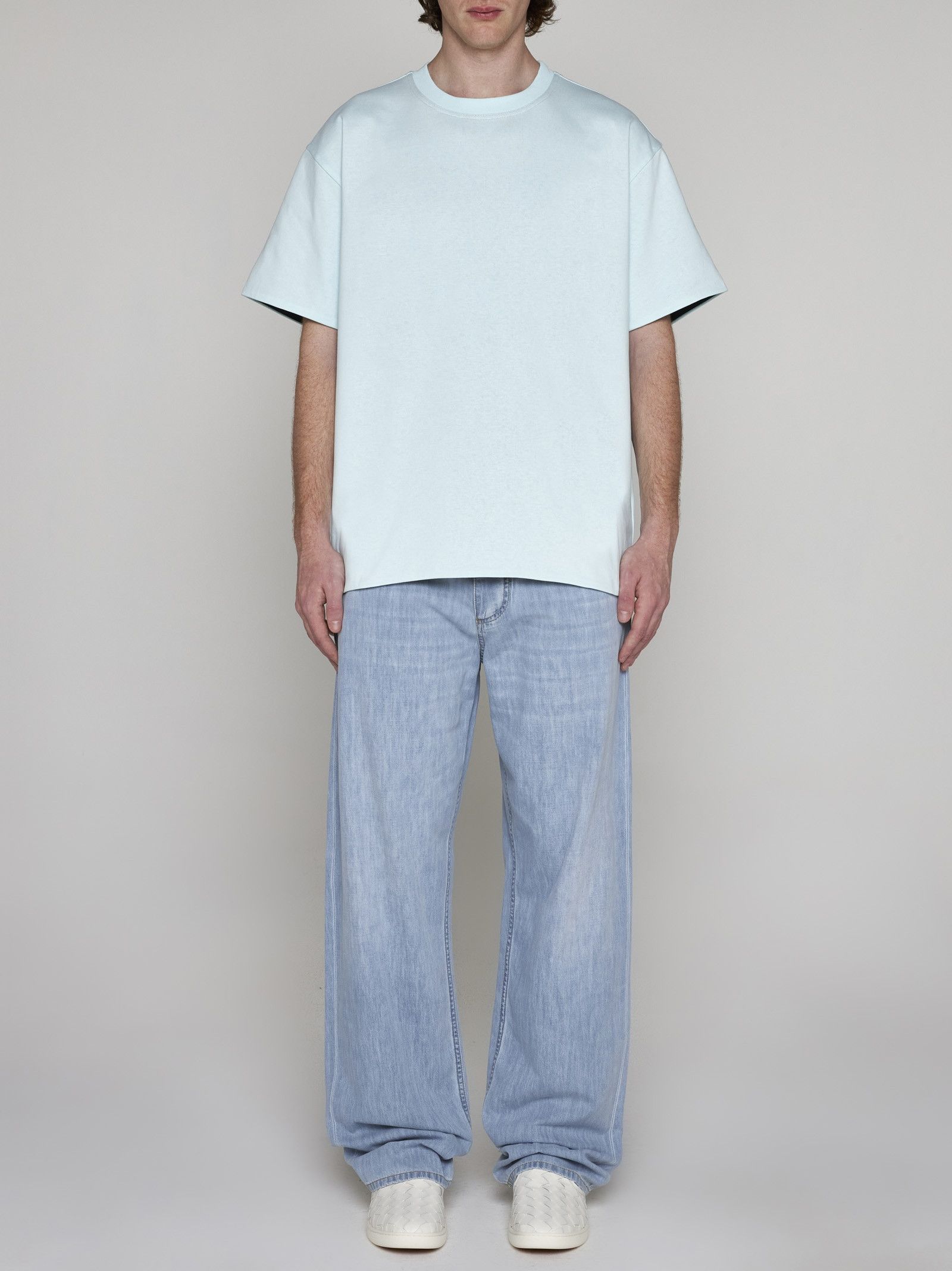 Bottega Veneta o1s1rm0725 Double Layer Sunrise T-Shirt in Pale Blue Size US S / EU 44-46 / 1 - 2 Thumbnail