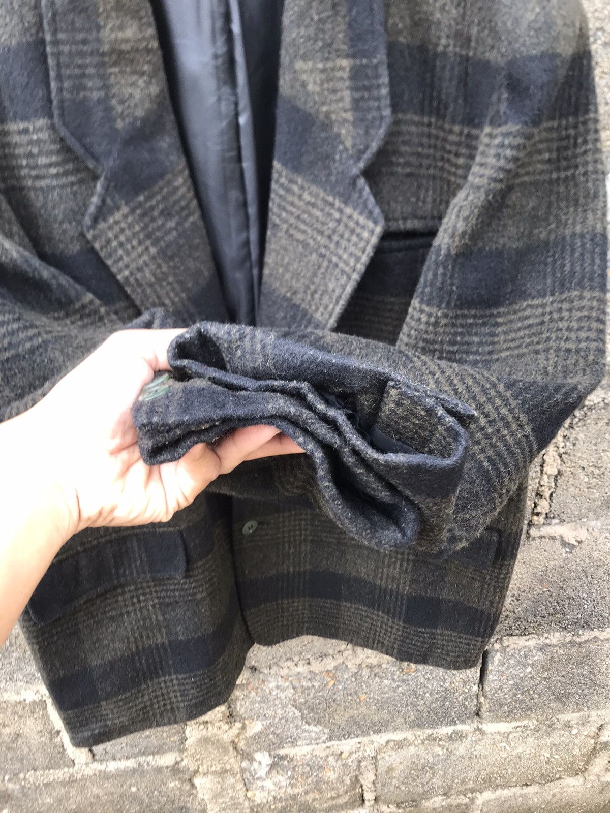 Japanese Brand ⚡️Vintage Posh Flannel Wool Coat Size US M / EU 48-50 / 2 - 6 Thumbnail