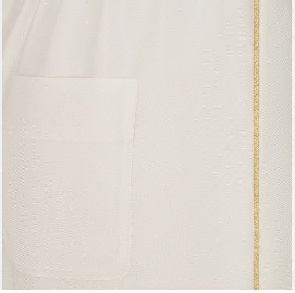 Dior o1w1db10924 Silk Pajama Pants in White Size 32" / US 10 / IT 46 - 3 Thumbnail