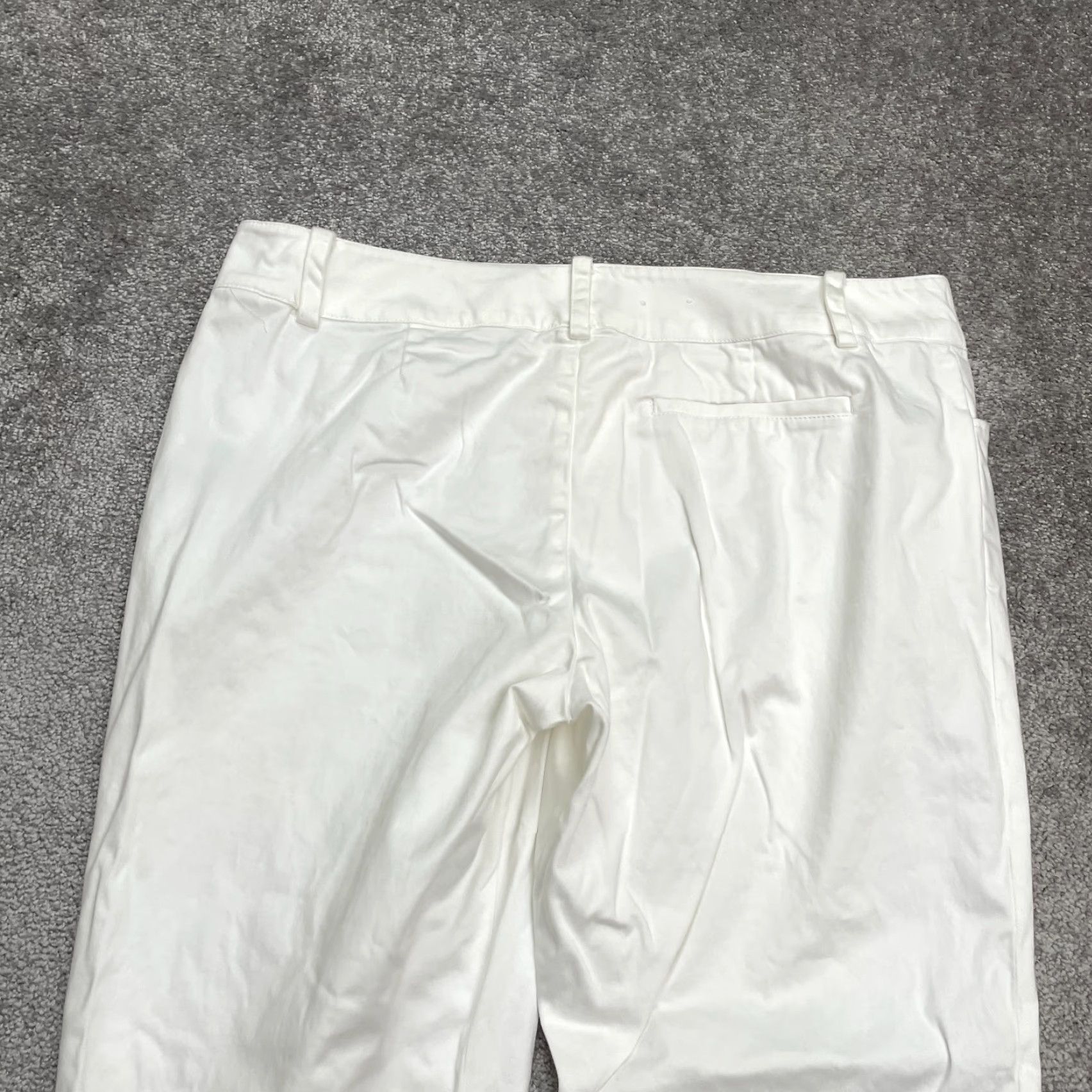 Chaps VINTAGE Chaps Women's Cotton Chino Pants 16 White Mid Rise Straight Leg Casual Workwear Size 38" / US 16 / IT 52 - 4 Thumbnail