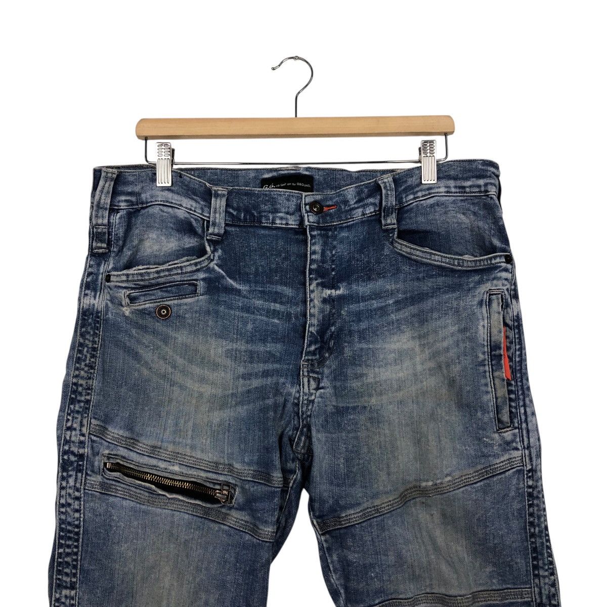 Japanese Brand G.G Archive Distressed Biker Jeans – Rare Japan Denim Size US 34 / EU 50 - 4 Thumbnail