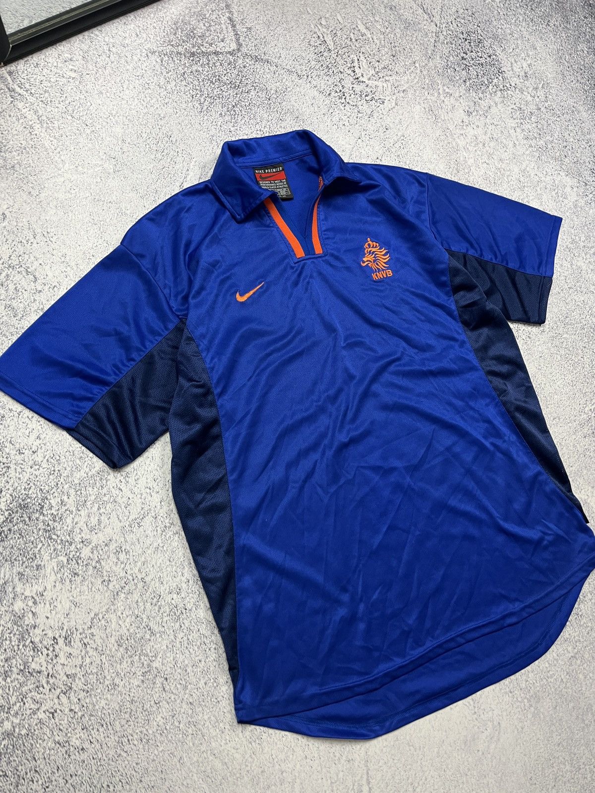 Nike Netherlands 1998/00 Away Shirt Nike Soccer Retro Jersey Size US XL / EU 56 / 4 - 4 Thumbnail