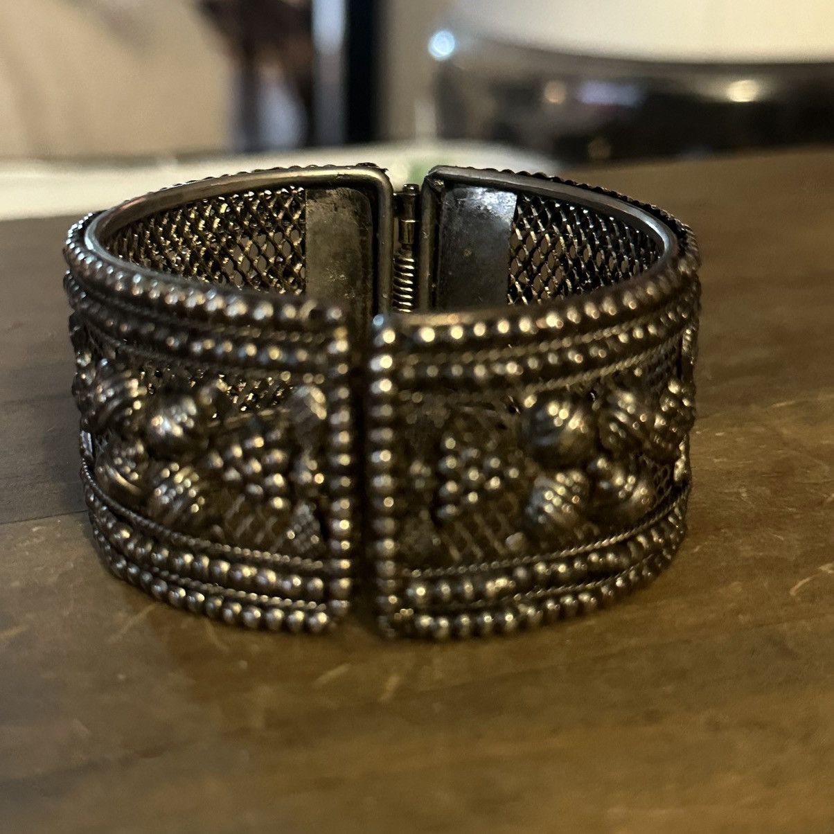 Vintage Vintage mesh art deco hinged bracelet Size ONE SIZE - 3 Thumbnail