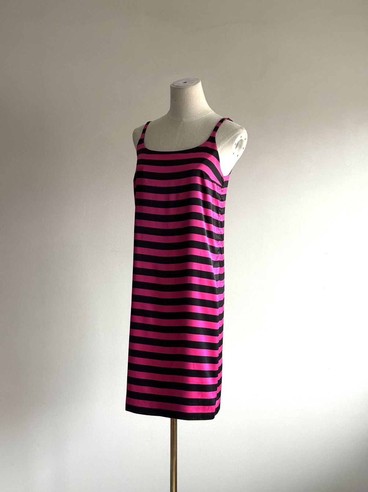 Prada Prada Spring 2011 pink and black striped satin dress Size S / US 4 / IT 40 - 2 Thumbnail