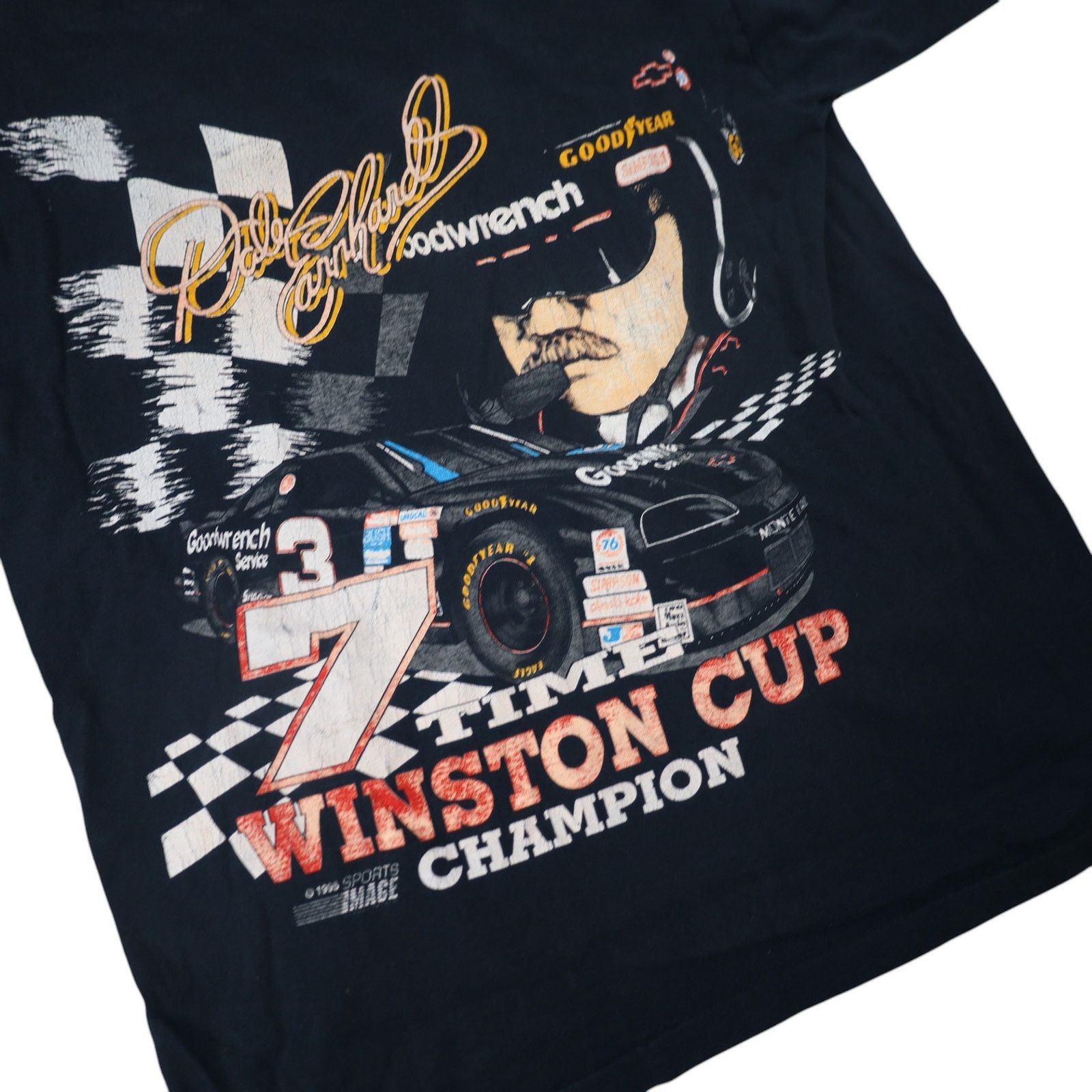 NASCAR × Vintage VTG 90s Dale Earnhardt Winston Cup Champion Graphic T Shirt Size US L / EU 52-54 / 3 - 3 Thumbnail