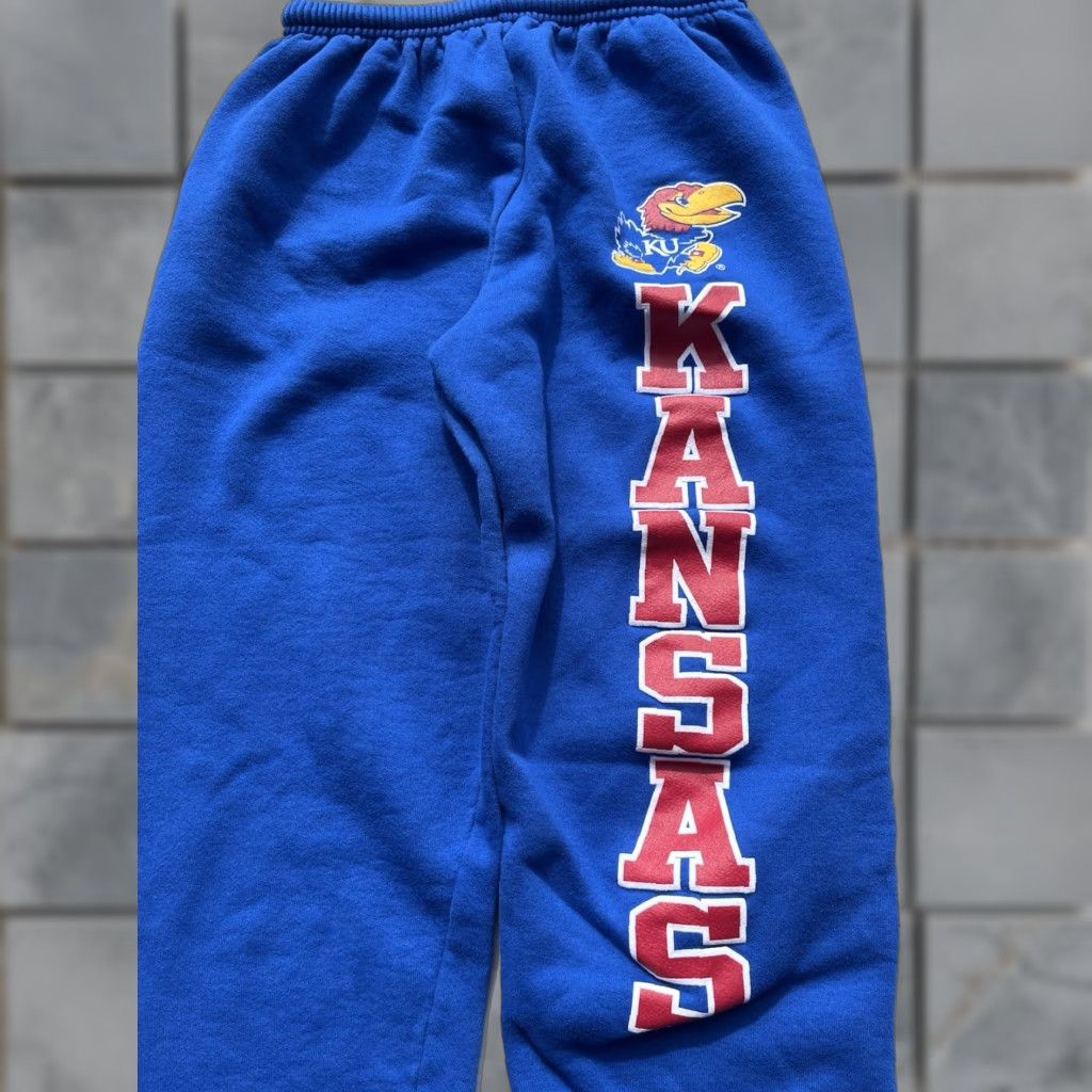 Russell Athletic Russell Athletic Joggers Men's Blue Kansas University S Sweats NCAA Active KU Mens Size US 29 - 1 Thumbnail