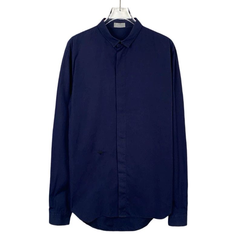 Dior Dior Size 39 Blue little bee embroidered cotton long-sleeve Size US XXS / EU 40 - 1 Thumbnail