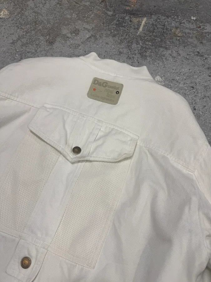 Dolce & Gabbana × Vintage FW2003 Dolce & Gabbana Combat White Bomber Jacket Size US M / EU 48-50 / 2 - 12 Thumbnail