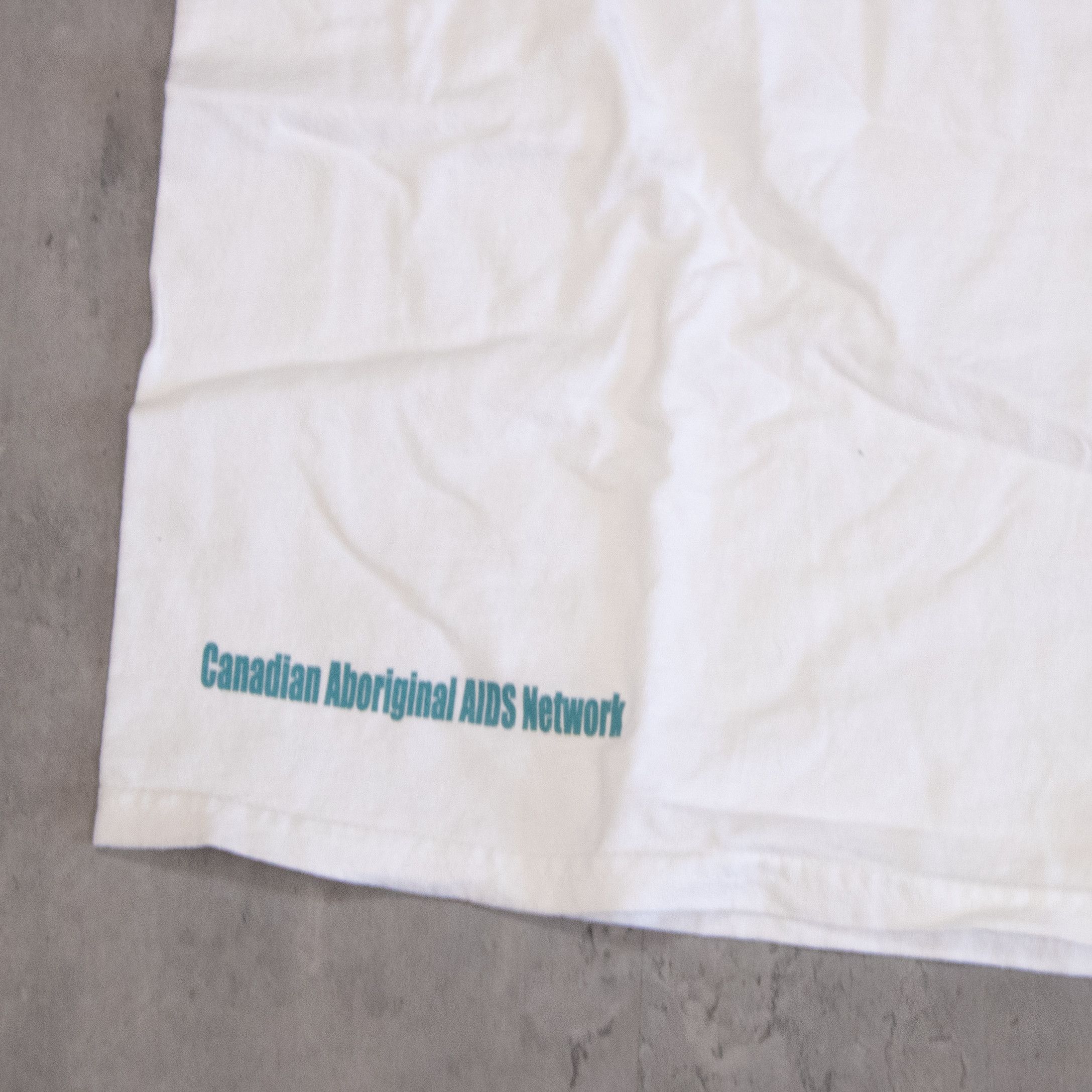 Gildan × Vintage Y2K 2000’s Getting to Zero Aids Awareness White T-Shirt Size US XL / EU 56 / 4 - 5 Thumbnail