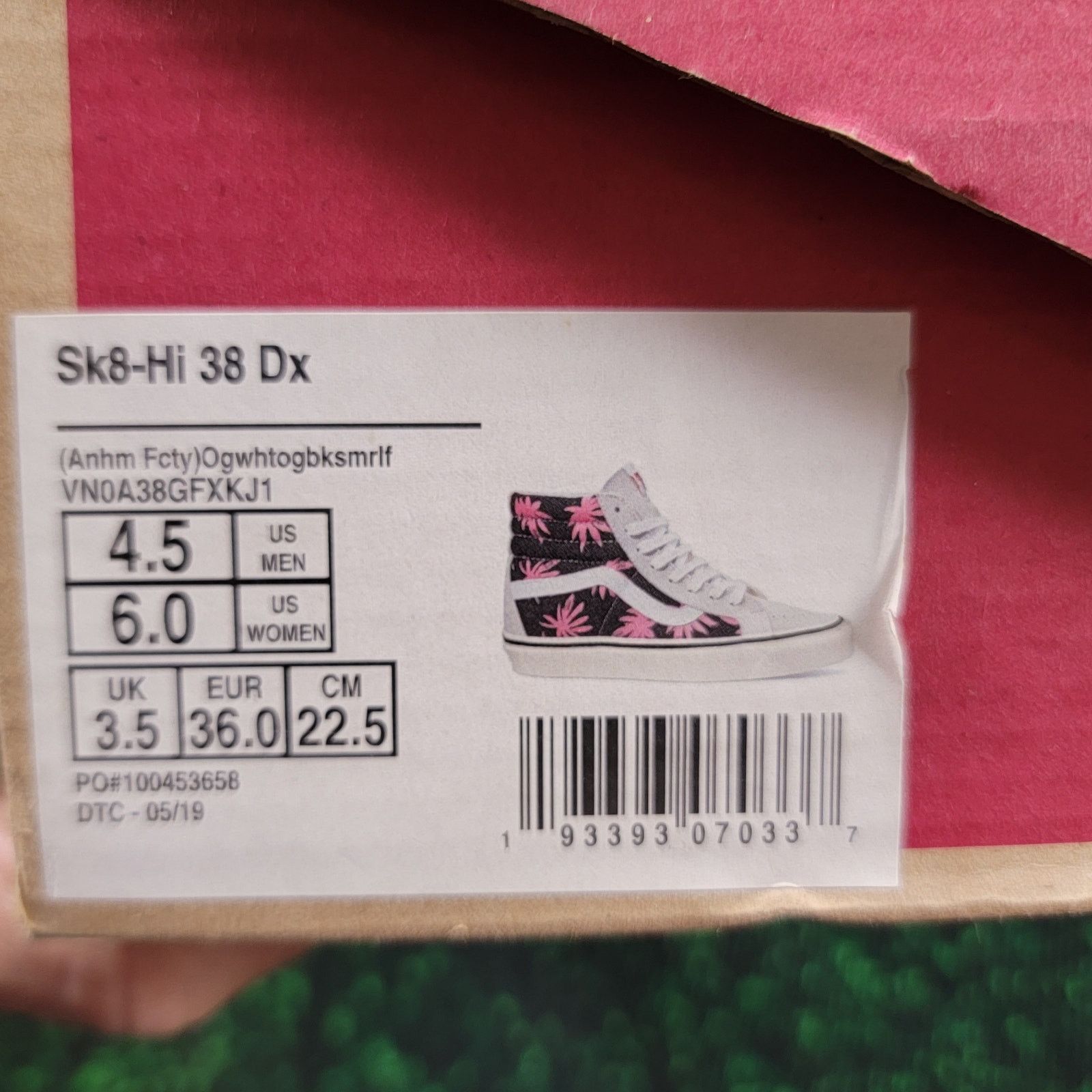 Vans Vans Sk8-Hi 38 Dx Anaheim Factory Black/Pink Sz 4.5M/6W Size US 6 / IT 36 - 10 Thumbnail