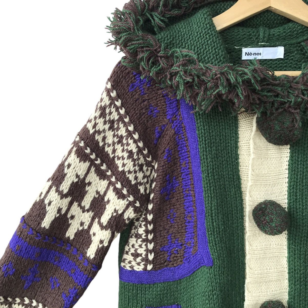 Issey Miyake × Japanese Brand × Ne-Net Ne-Net Japan Issey Miyake Design Knitted Hooded Sweater Size US M / EU 48-50 / 2 - 5 Thumbnail