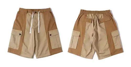 Japanese Brand 21SS Tokyo Union Khaki Patchwork Shorts Size US 31 - 2 Thumbnail