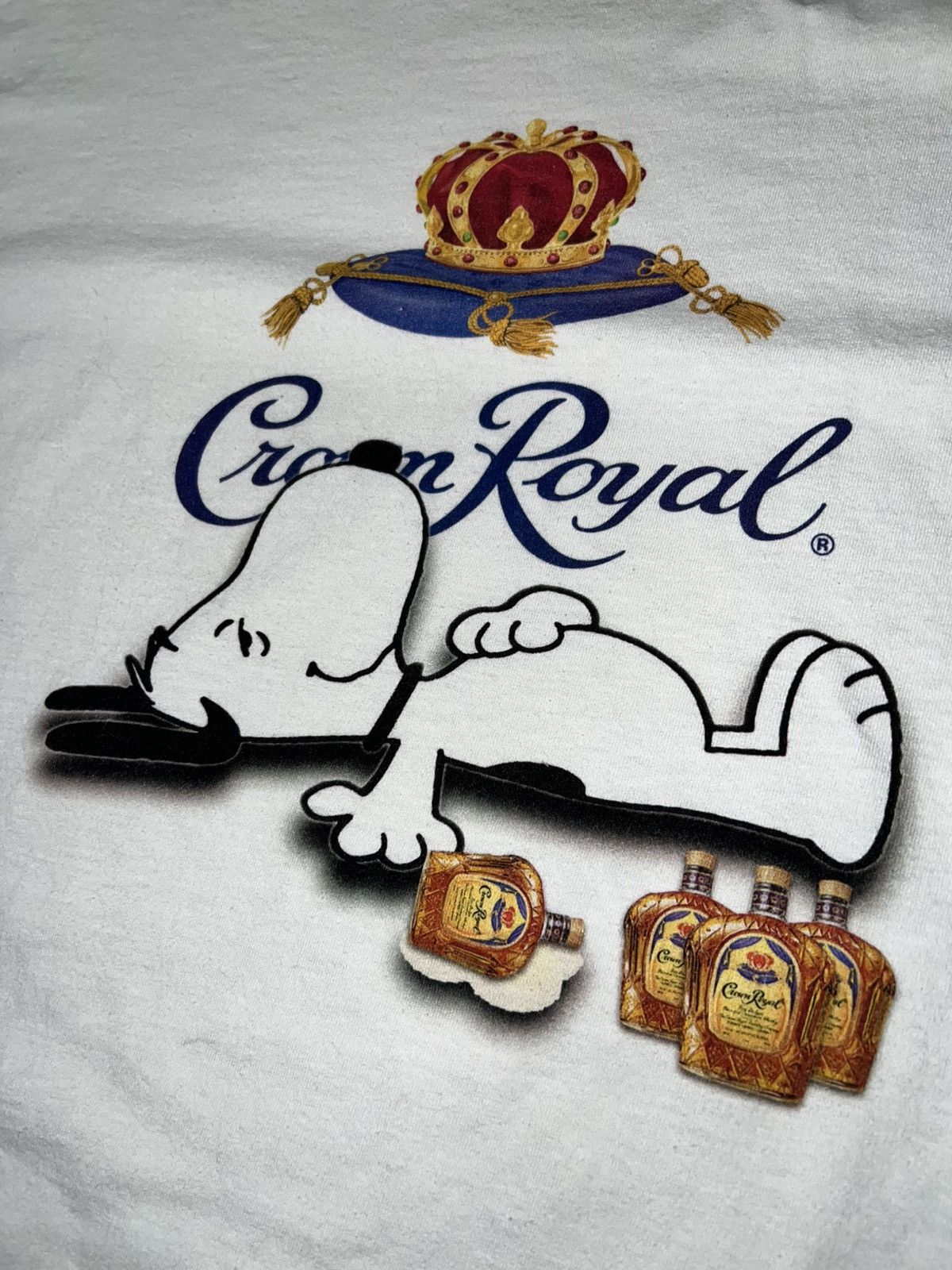 Vintage Crazy Y2K Funny Graphic Crown Royal Snoopy Tee Size US XXL / EU 58 / 5 - 2 Thumbnail