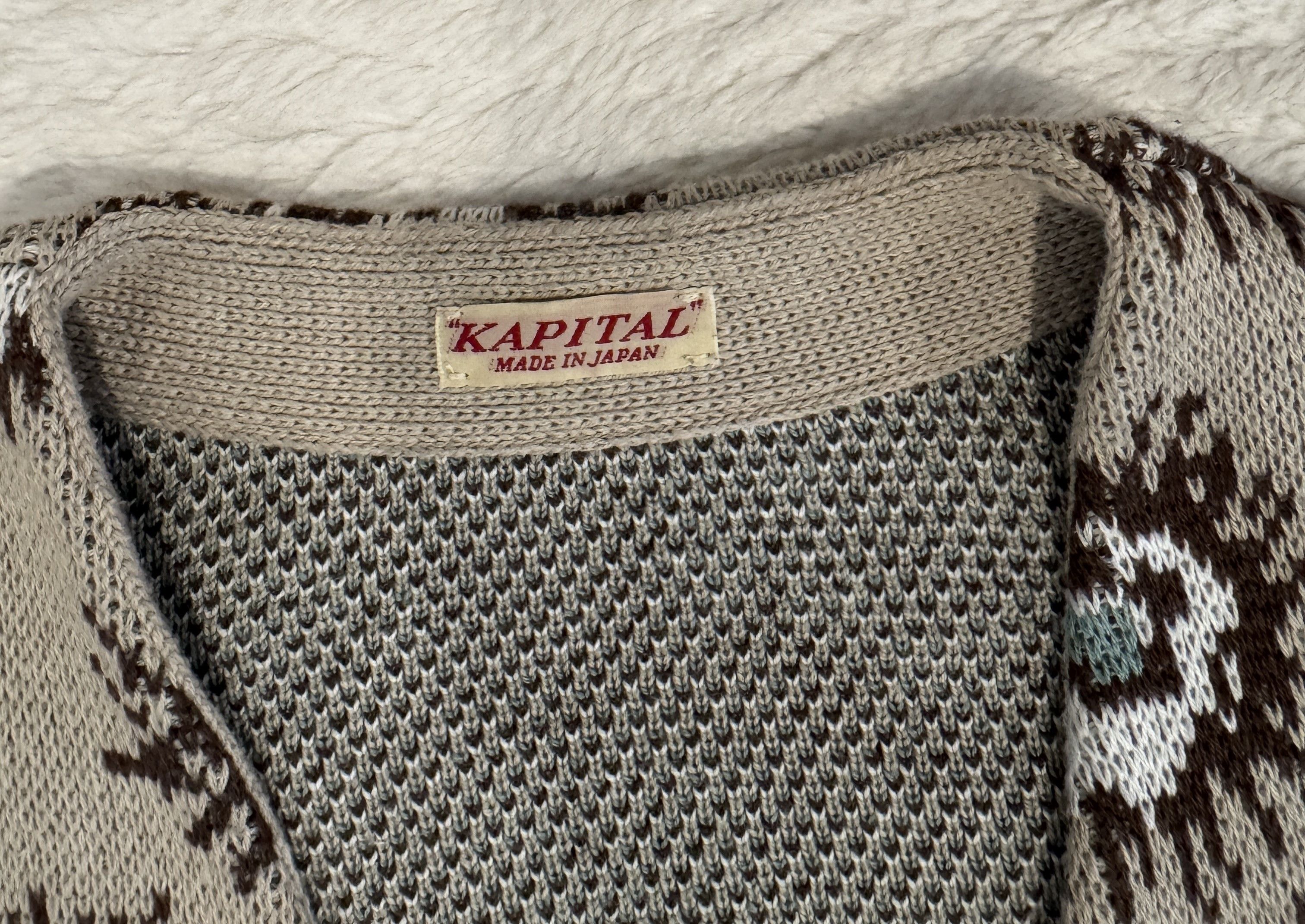 Kapital KAPITAL 8G JACQUARD KNIT SPEAKEASY CARDIGAN KINARI SZ 3 Size US L / EU 52-54 / 3 - 13 Thumbnail