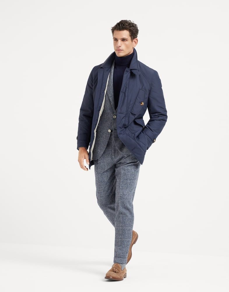 Brunello Cucinelli o1w1db10825 WR Padded Jacket in Blue Size US XL / EU 56 / 4 - 3 Thumbnail