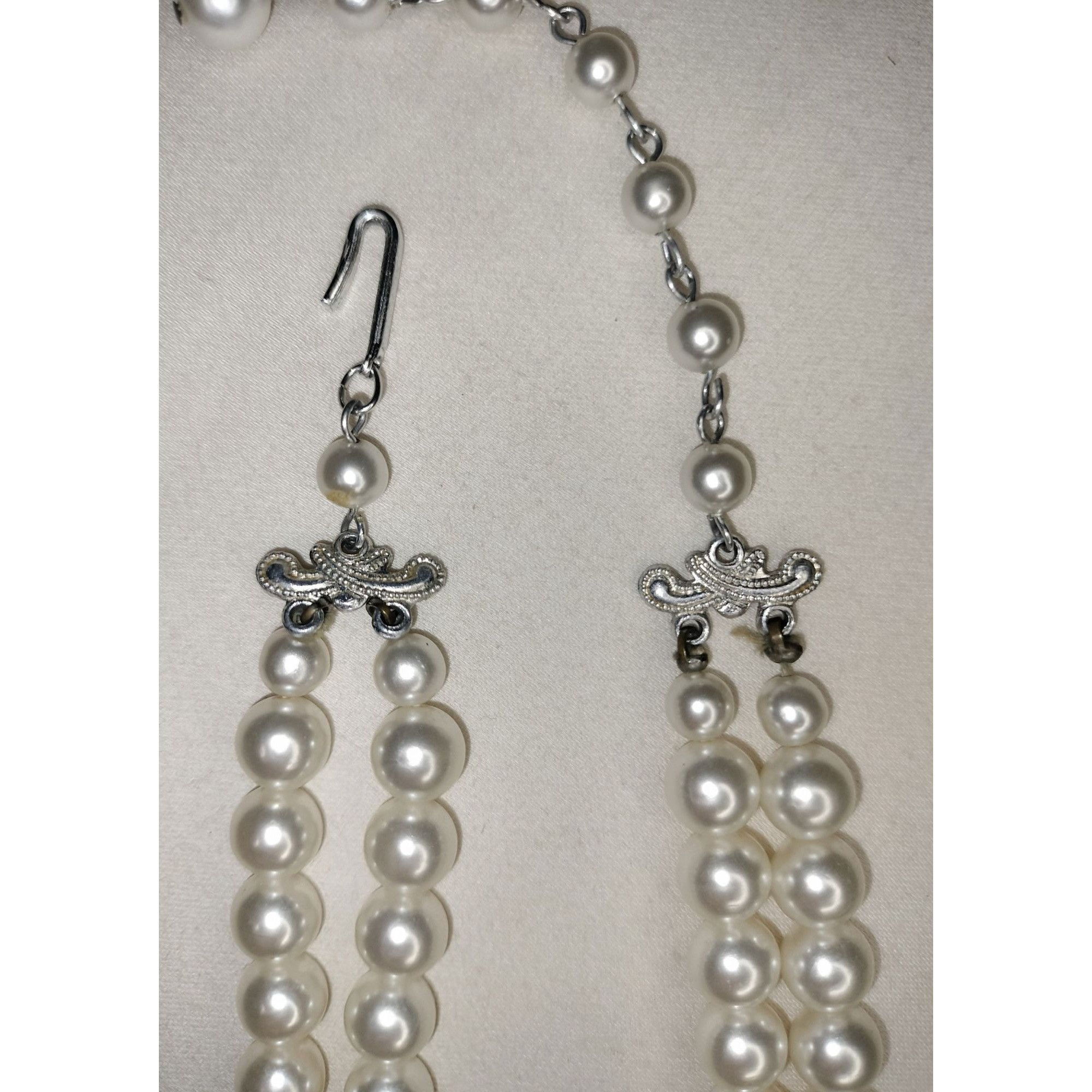 Vintage Vintage Double Strand Faux Pearl Necklace Eggshell Off White Size ONE SIZE - 13 Thumbnail