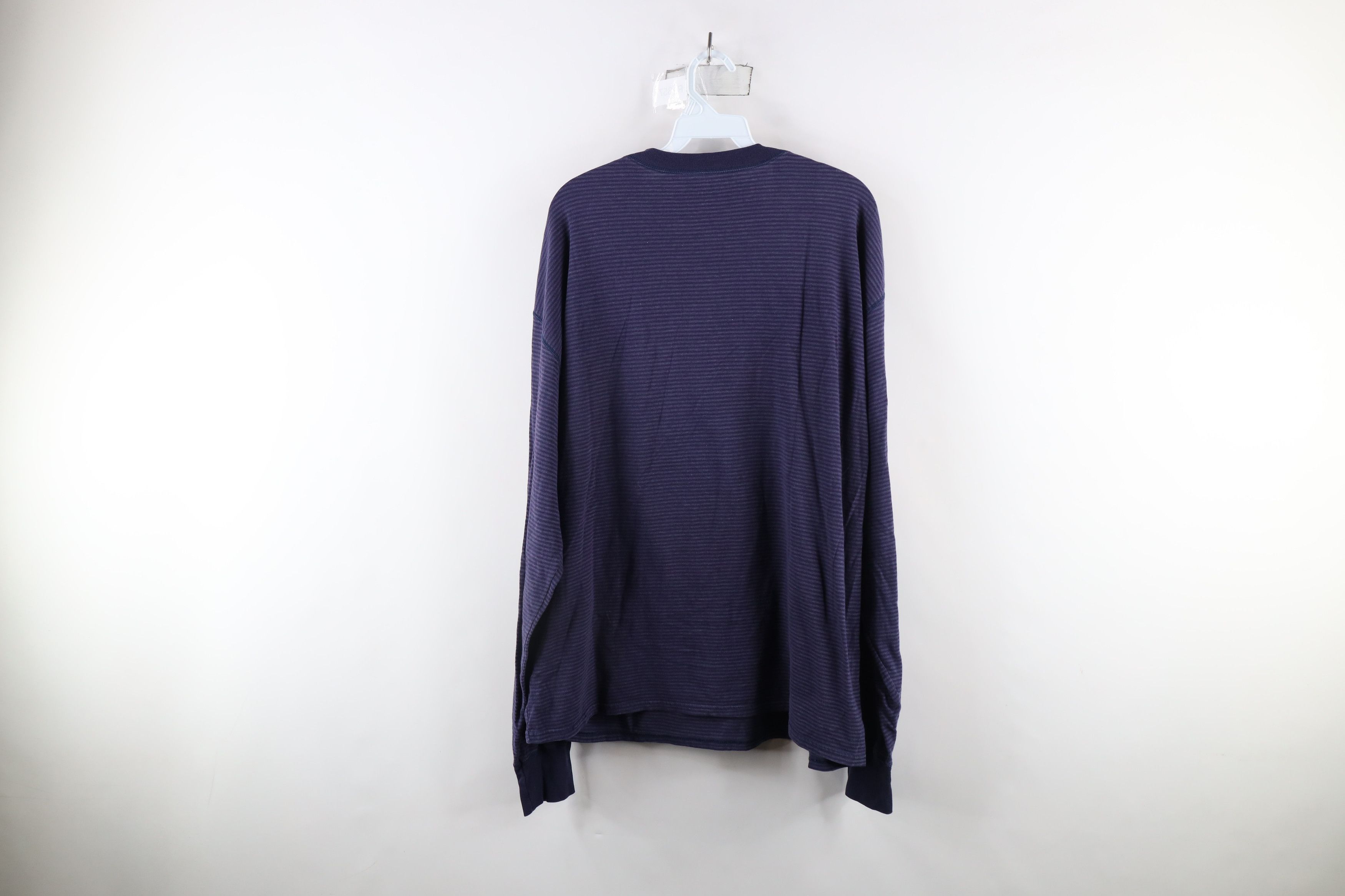 Vintage Vintage 90s Streetwear Long Sleeve Henley T-Shirt Blue Size US XL / EU 56 / 4 - 8 Thumbnail
