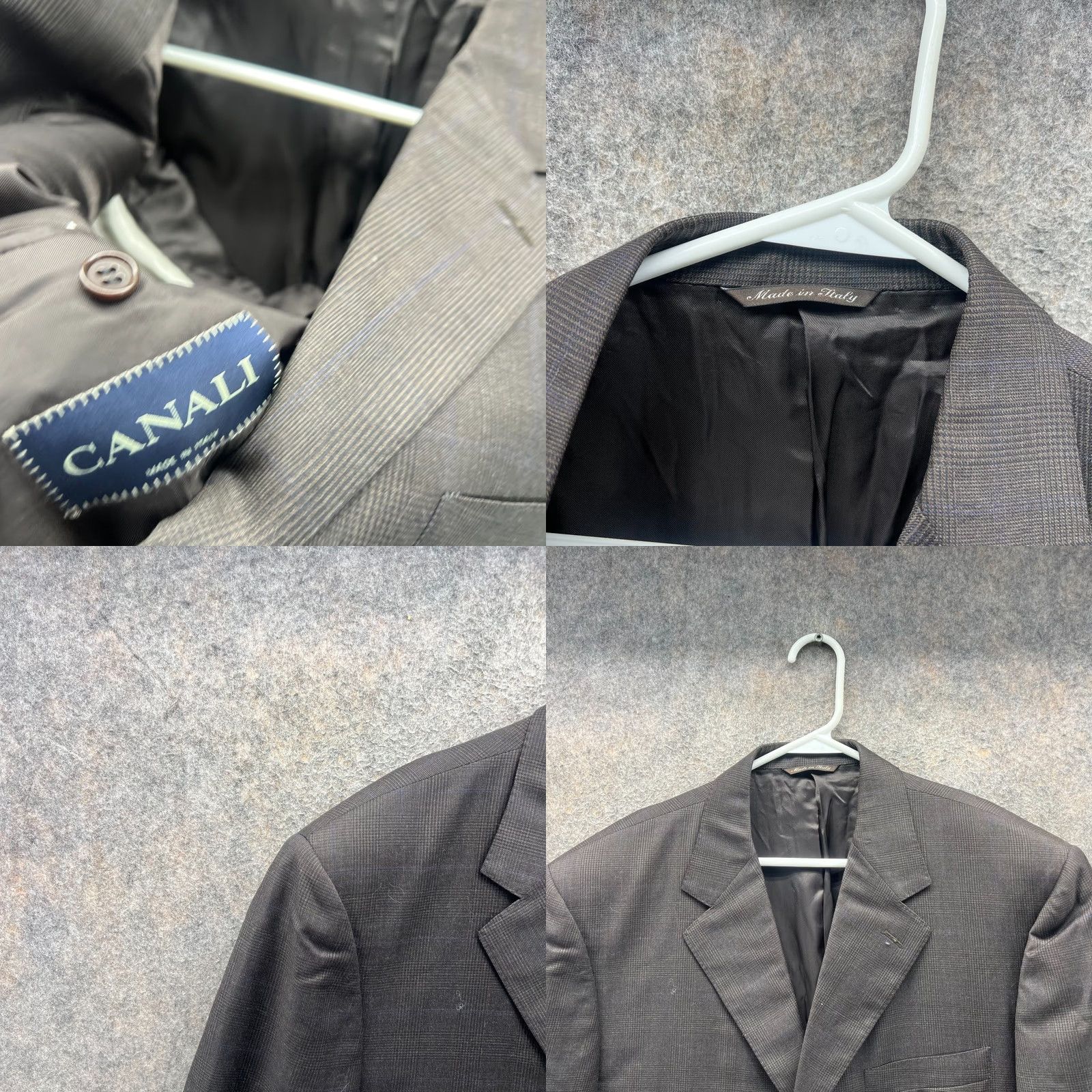 Canali VINTAGE Canali Blazer Mens 44R Black Single Breasted Pure Wool Italy Preppy Jacket Size 44R - 8 Thumbnail
