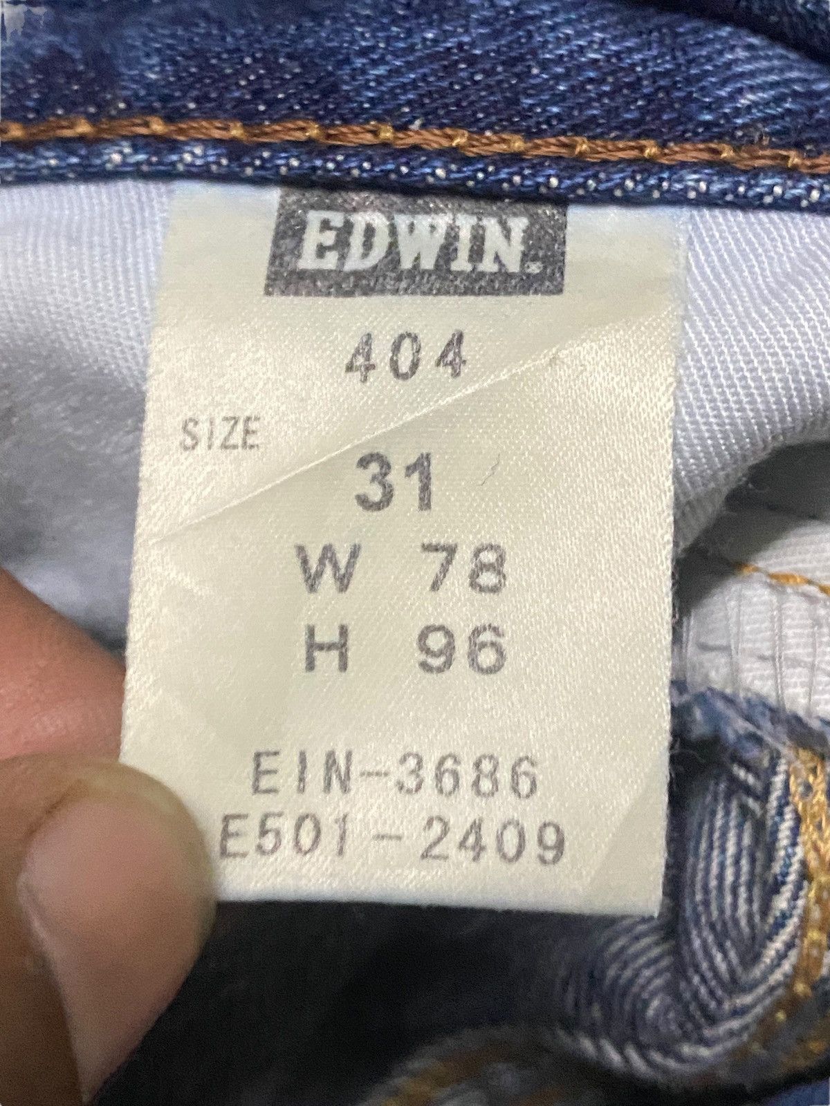 Junya Watanabe Vintage Japanese Brand Edwin 404 Grunge Distressed Loose Size US 34 / EU 50 - 15 Thumbnail