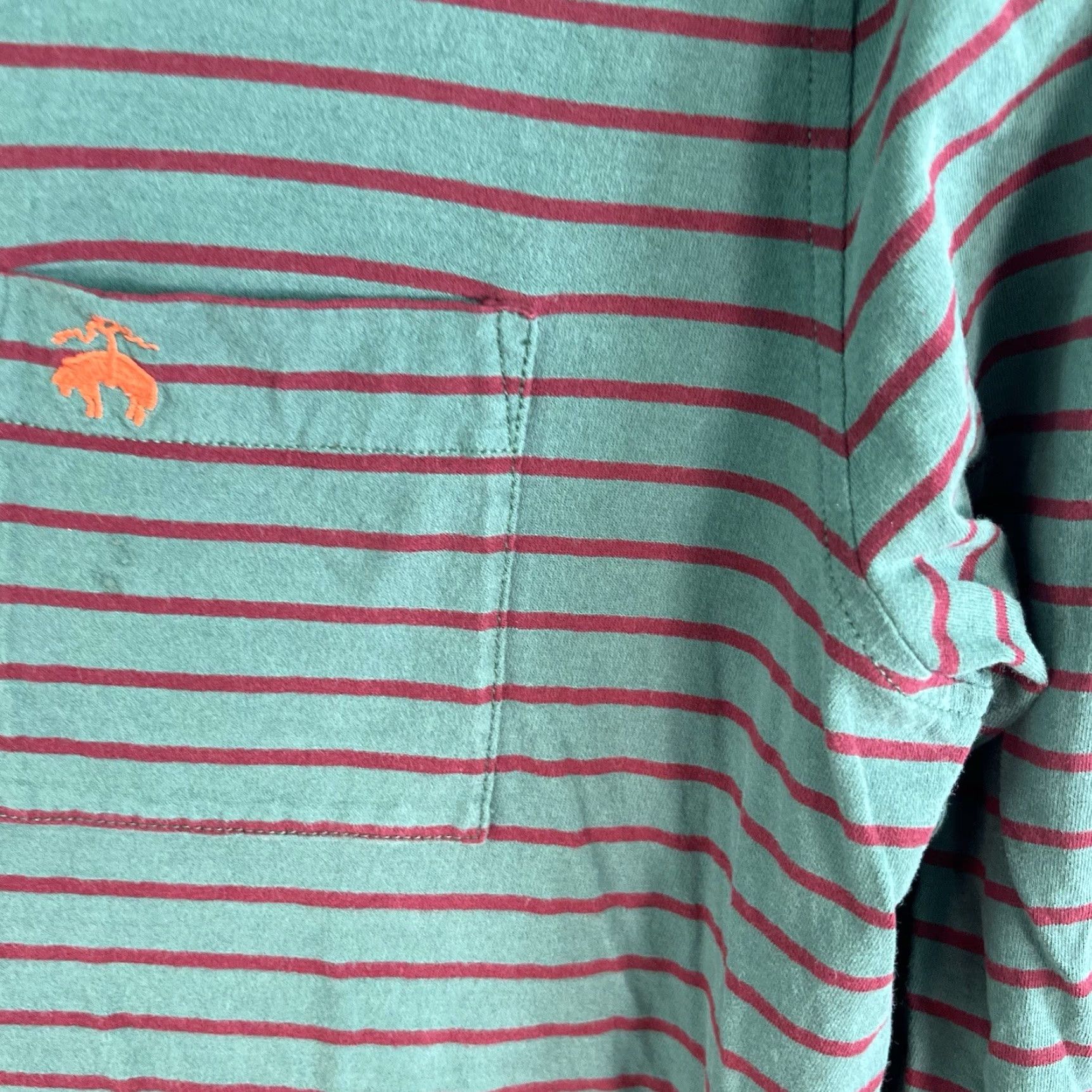 Brooks Brothers VINTAGE Brooks Brothers Men Polo Shirt Long Sleeve Striped Green Size Large Casual Classic Size US L / EU 52-54 / 3 - 3 Thumbnail