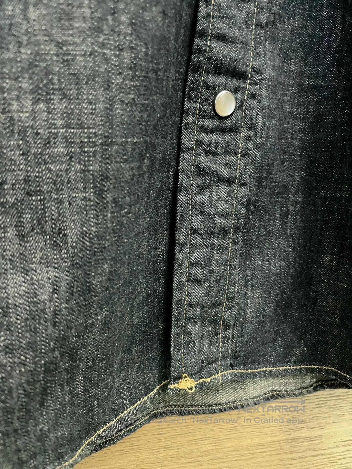 Saint Laurent Paris Blue Denim Long Sleeve Button-Up Shirt. Size US M / EU 48-50 / 2 - 2 Thumbnail
