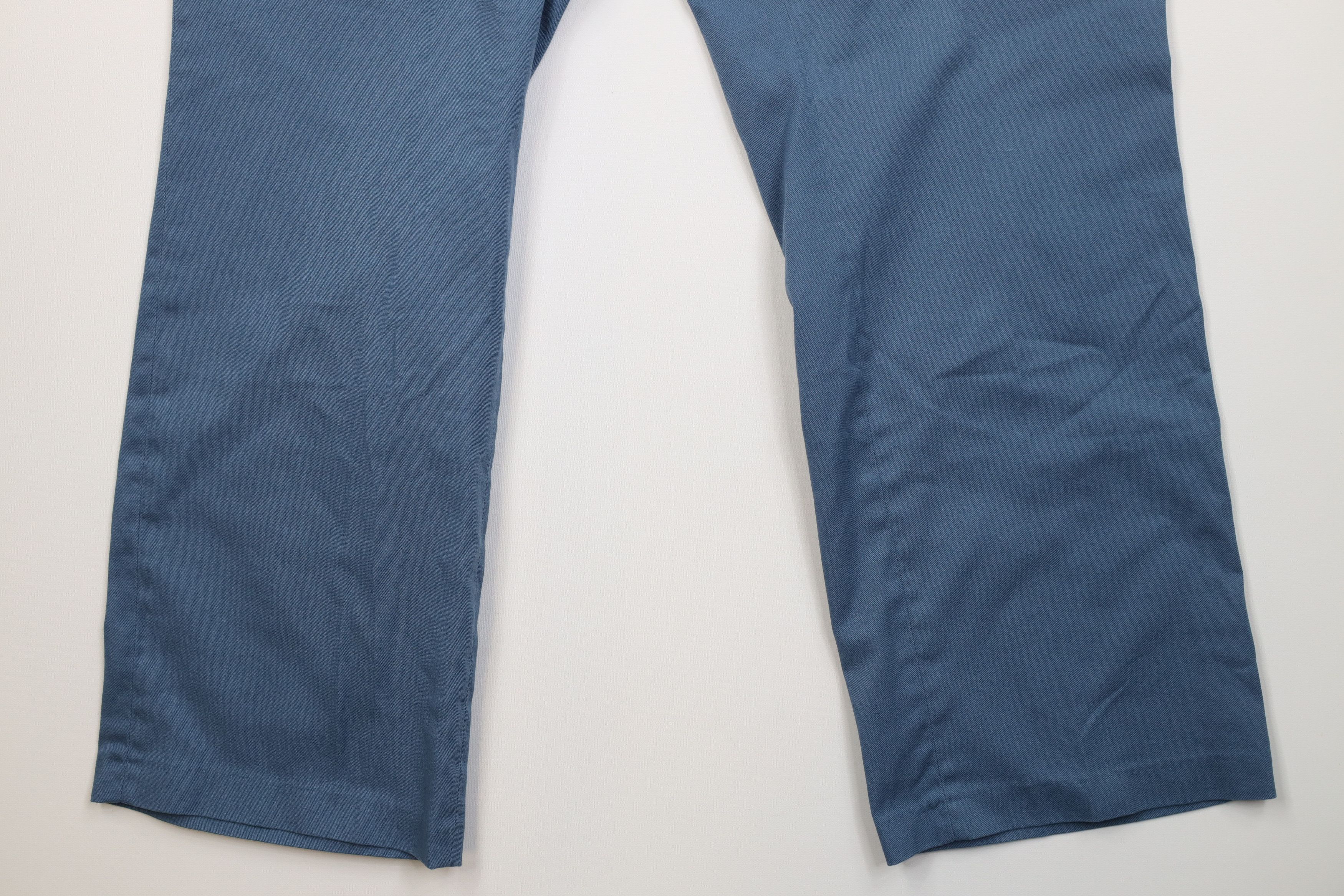 Vintage Vintage 70s Streetwear Wide Leg Chino Pants Light Blue Size US 36 / EU 52 - 4 Thumbnail