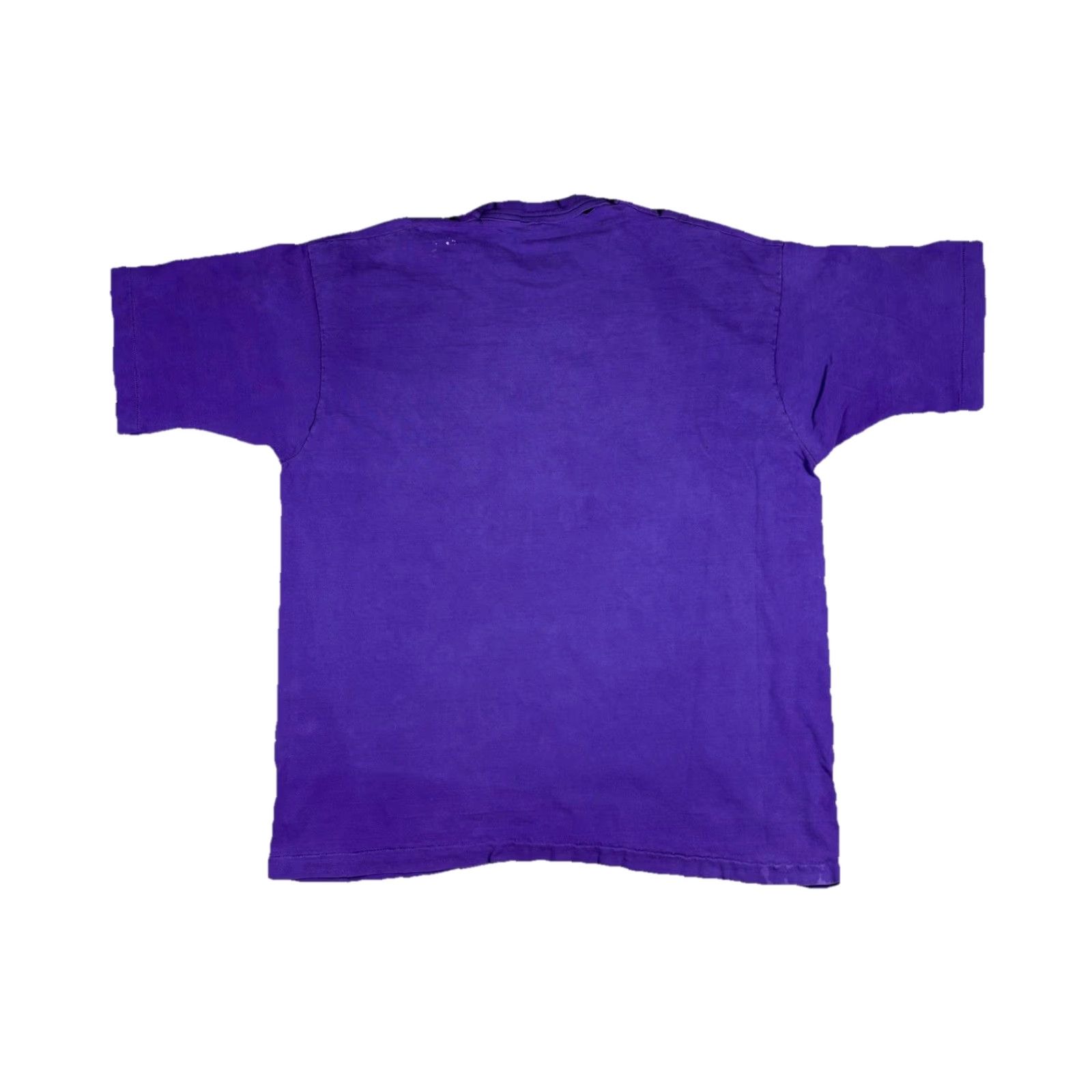 Vintage VINTAGE Purple Single Stitch Blank T Shirt Short Sleeve Distressed XL 90s Size US XL / EU 56 / 4 - 2 Thumbnail