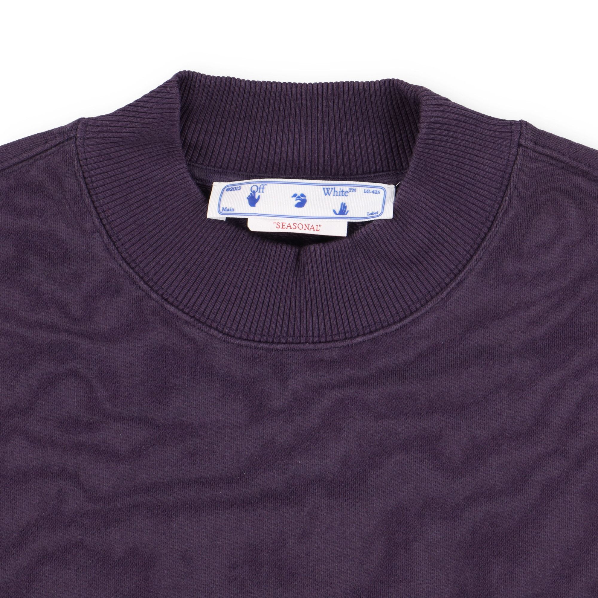 Off-White 1 of 1 Purple Plain Supersized Sweatshirt Size US M / EU 48-50 / 2 - 2 Thumbnail