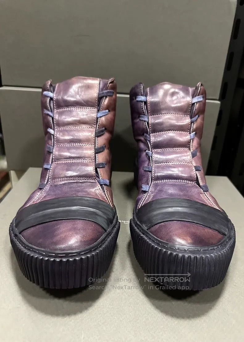 Boris Bidjan Saberi Boris Bidjan Saberi Purple High Top Horsehide Laced Shoes Size US 9 / EU 42 - 3 Thumbnail