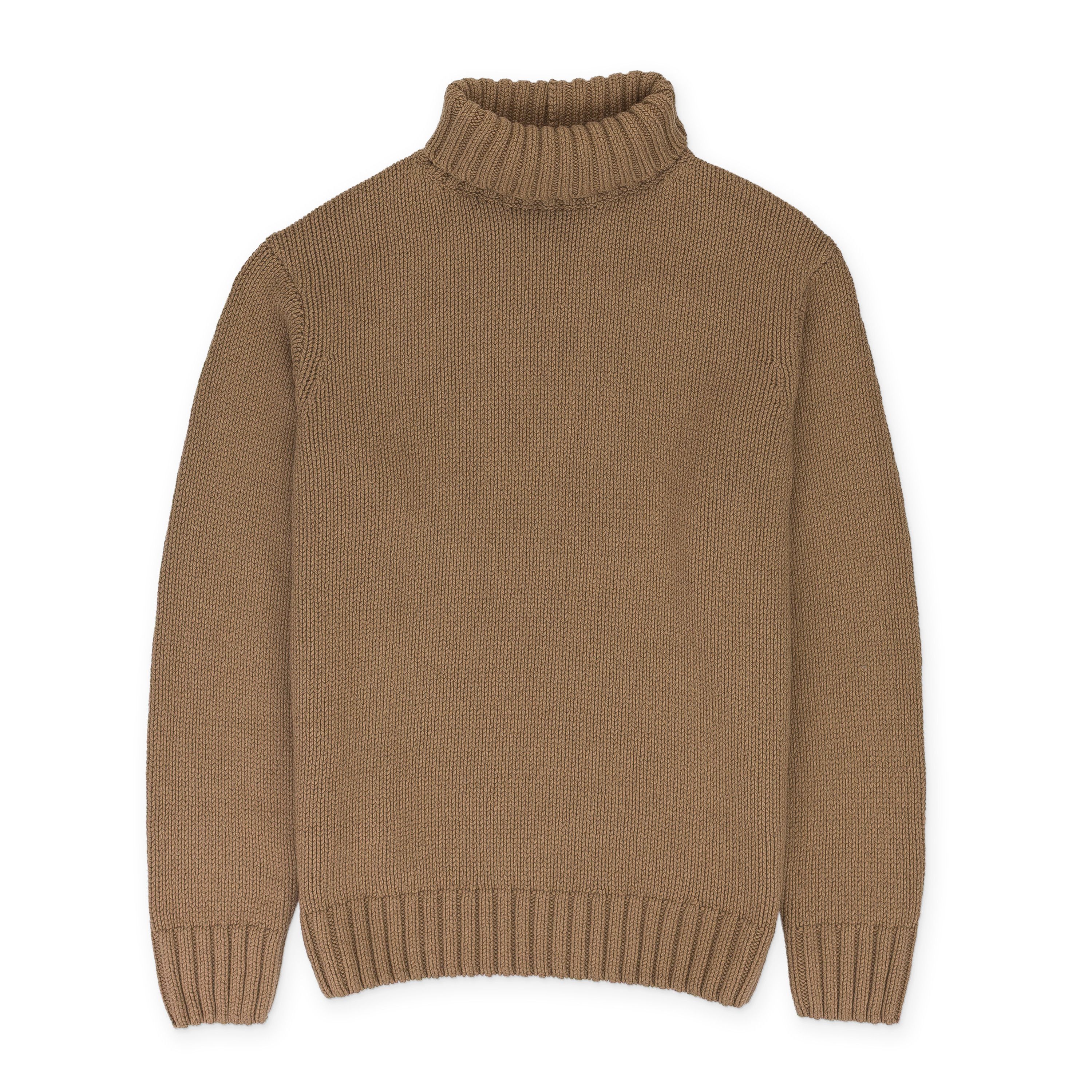 Helmut Lang BEIGE ARCHIVE TURTLENECK PULLOVER CAMEL SWEATER SIZE S