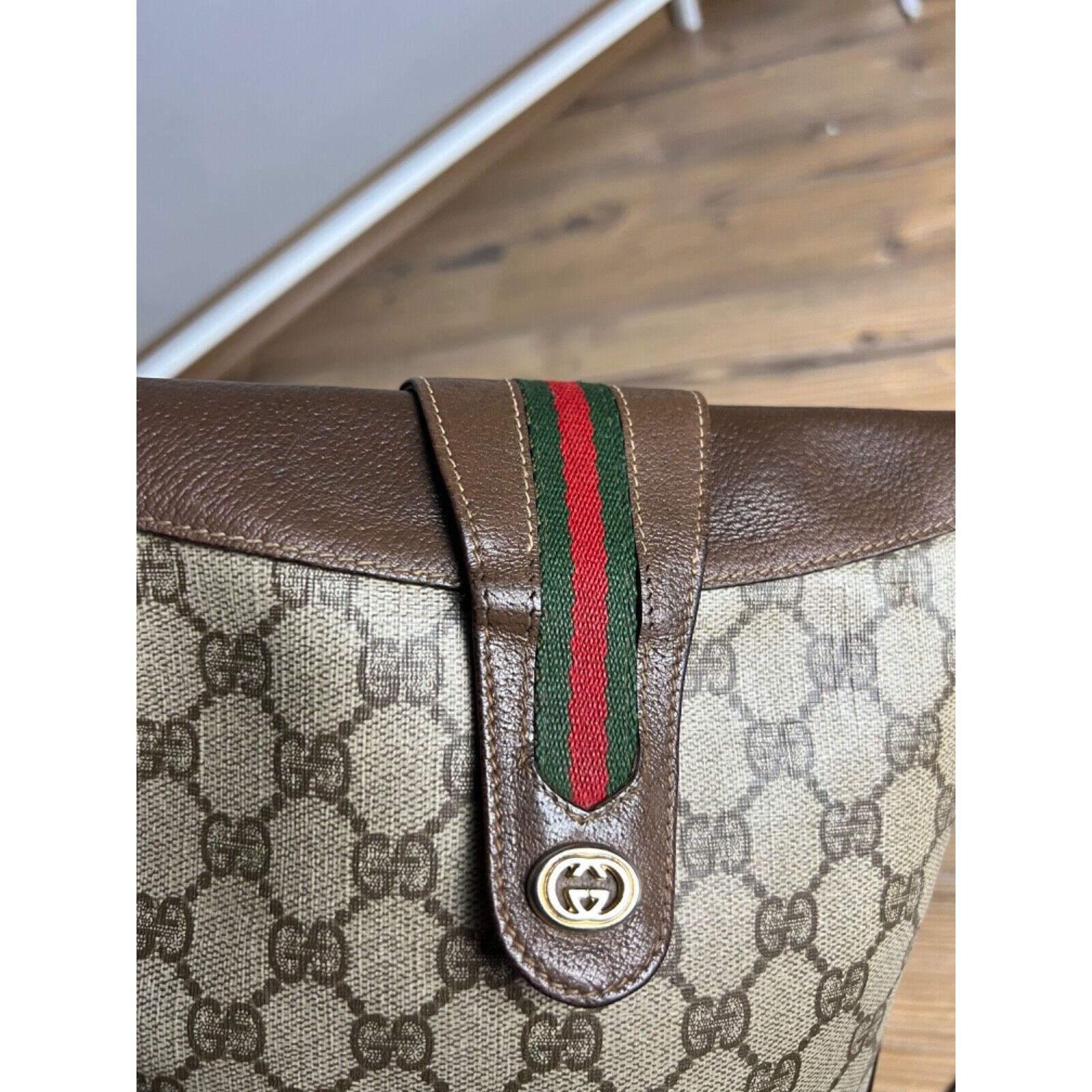 Gucci MINT! GUCCI Old GG Supreme Sherry Line Shoulder Bag Brown 40 Size ONE SIZE - 7 Thumbnail