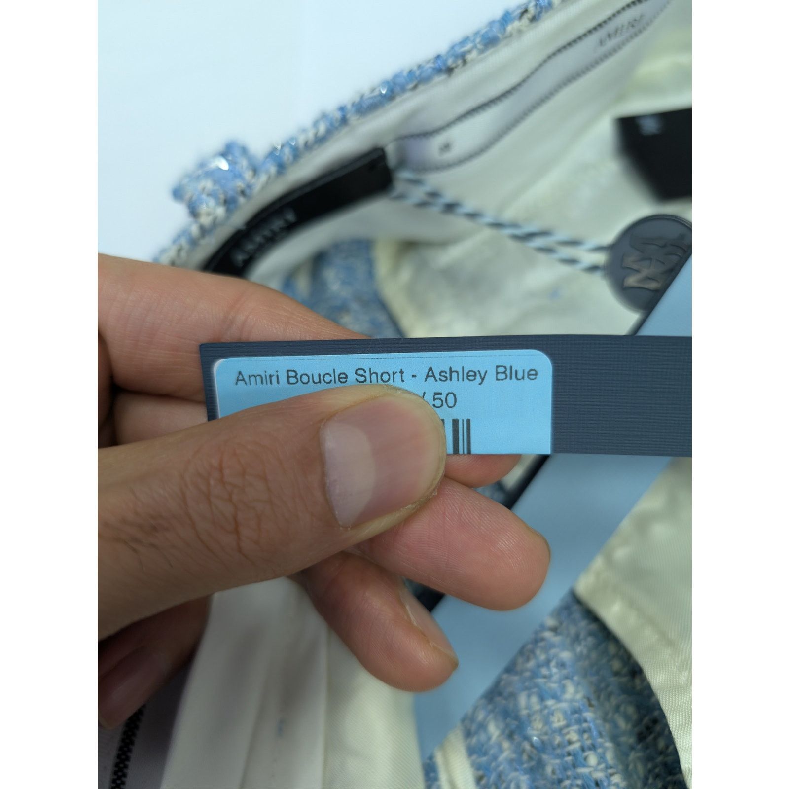 Amiri o1rshd1 Boucle Shorts Short in Ashley Blue Size US 34 / EU 50 - 22 Thumbnail