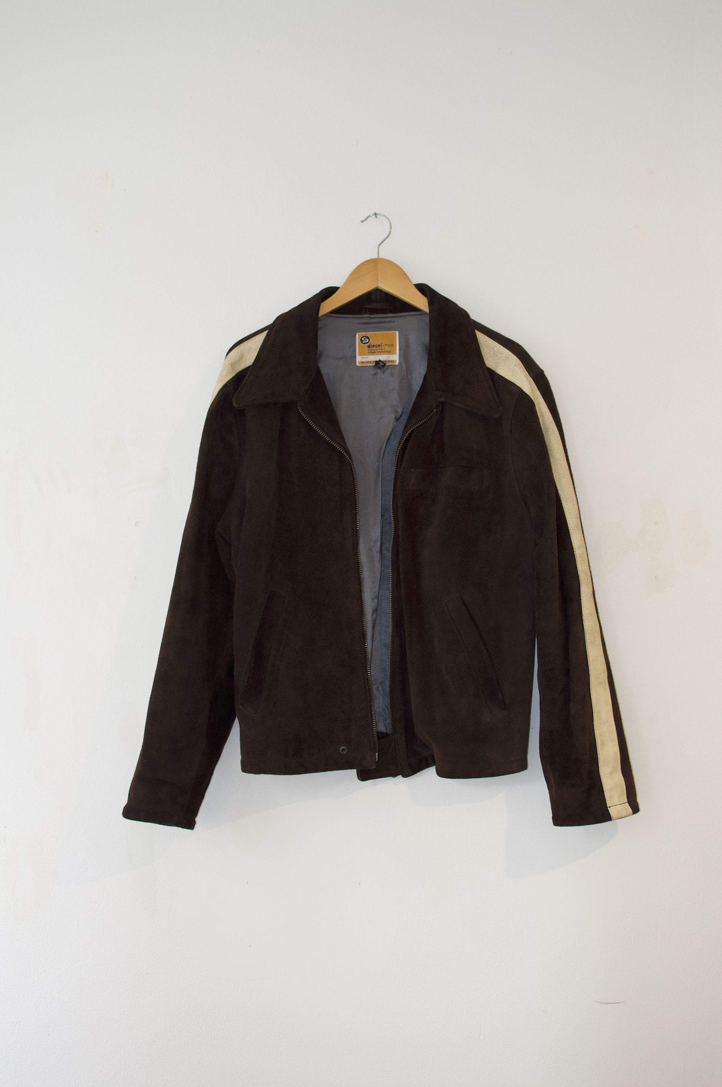 Image of Vintage Diesel Motorcycle Jacket in Brown, Men's (Size XL)