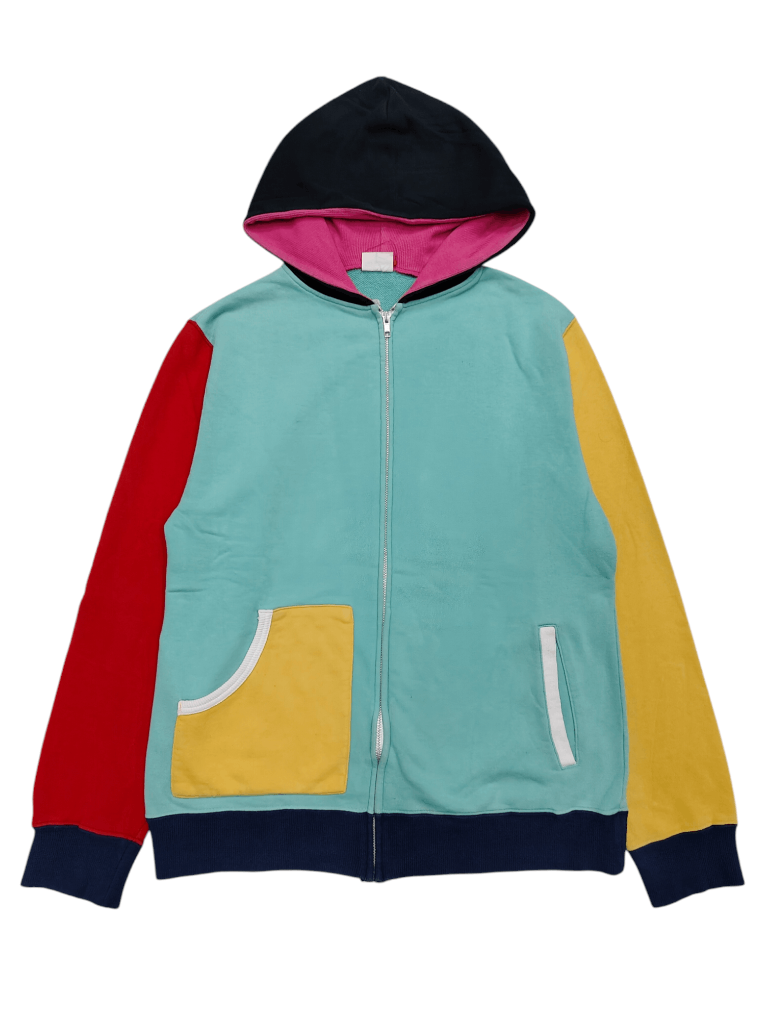 Gallery1950 90s Gallery 1950- Japanese Streetwear Colour Block Ziphoodie Size US L / EU 52-54 / 3 - 1 Thumbnail
