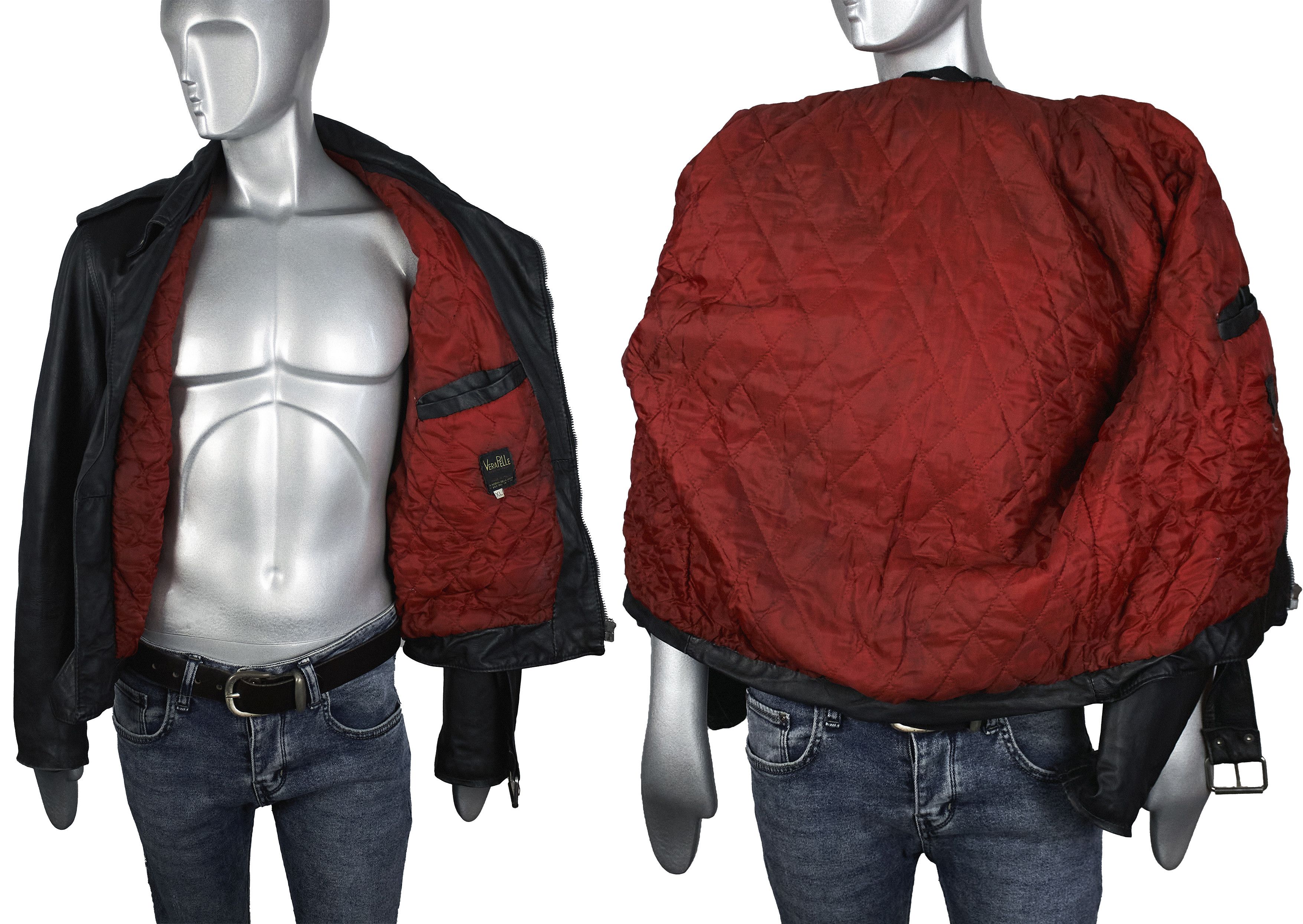Vintage Rare Vintage 70s Italian Leather Biker Motorcycle Jacket XL Size US XL / EU 56 / 4 - 8 Thumbnail