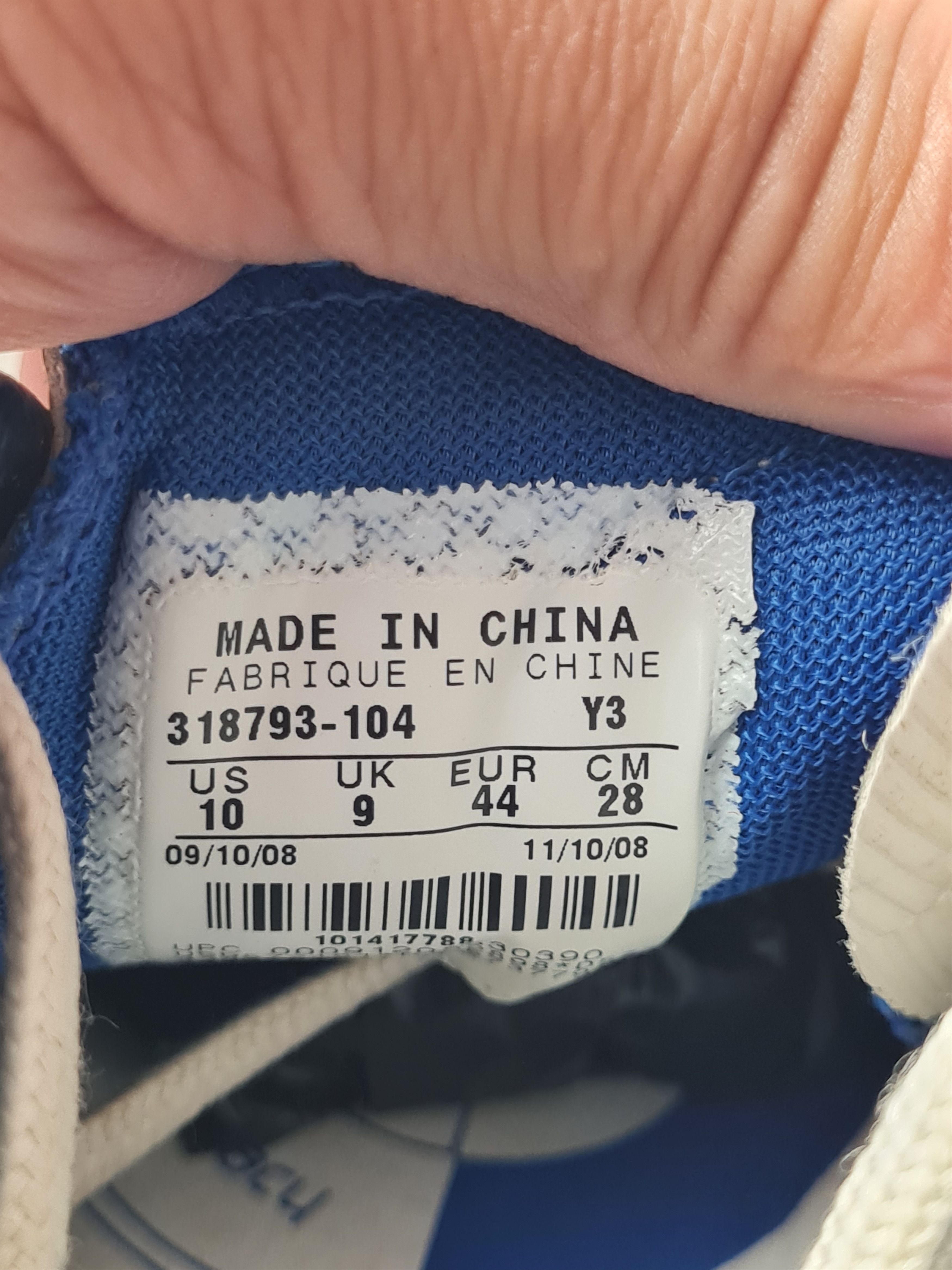 Nike Cleats Nike Total 90 Shoot II FG White/Blue Y3 318793-104 Size US 10.5 / EU 43-44 - 15 Thumbnail