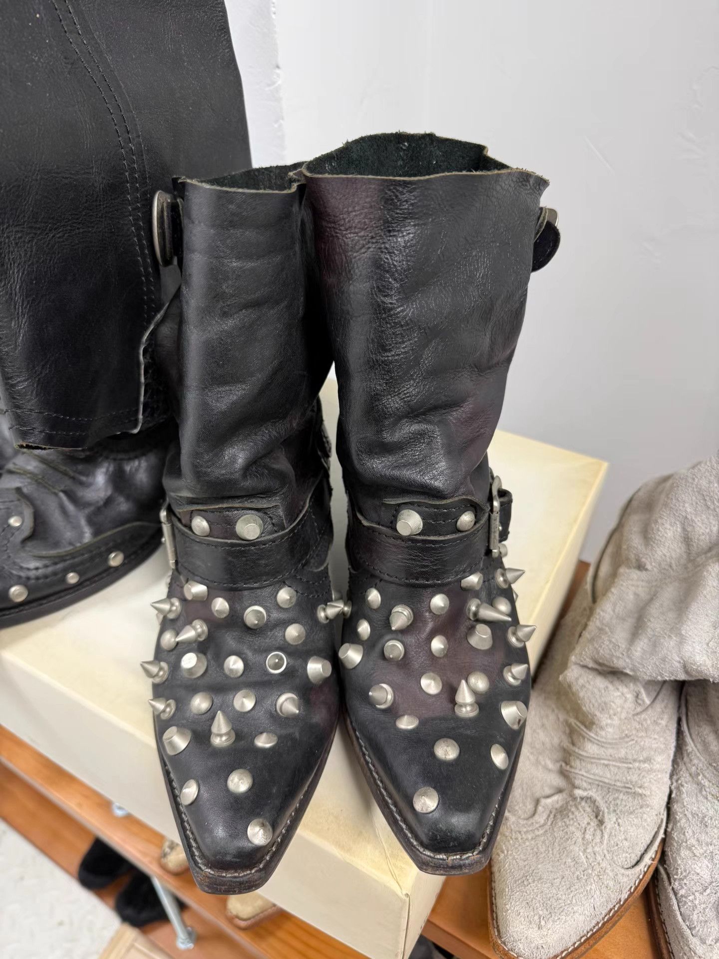Junya Watanabe Junya Watanabe 06AW Distressed Studded Boots K20 Size US 7 / IT 37 - 2 Thumbnail