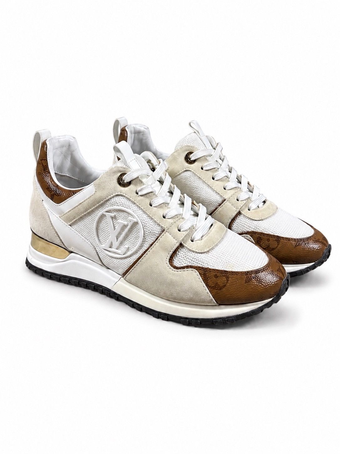 Louis Vuitton Louis Vuitton Run Away Sneakers – Cream / Brown Size US 5 / EU 37 - 1 Thumbnail