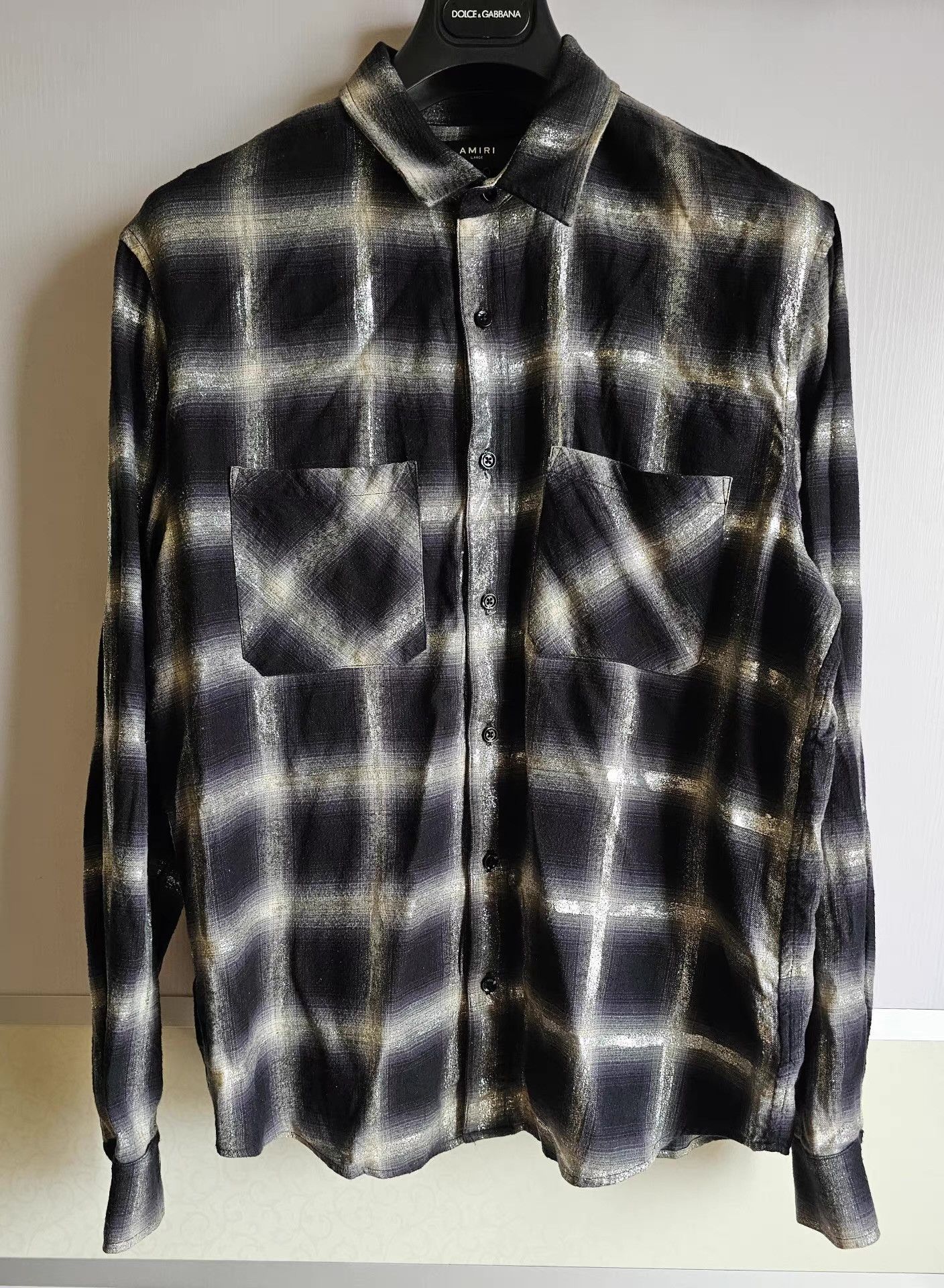 Amiri Amiri black and white plaid shirt, Size US L / EU 52-54 / 3 - 1 Thumbnail