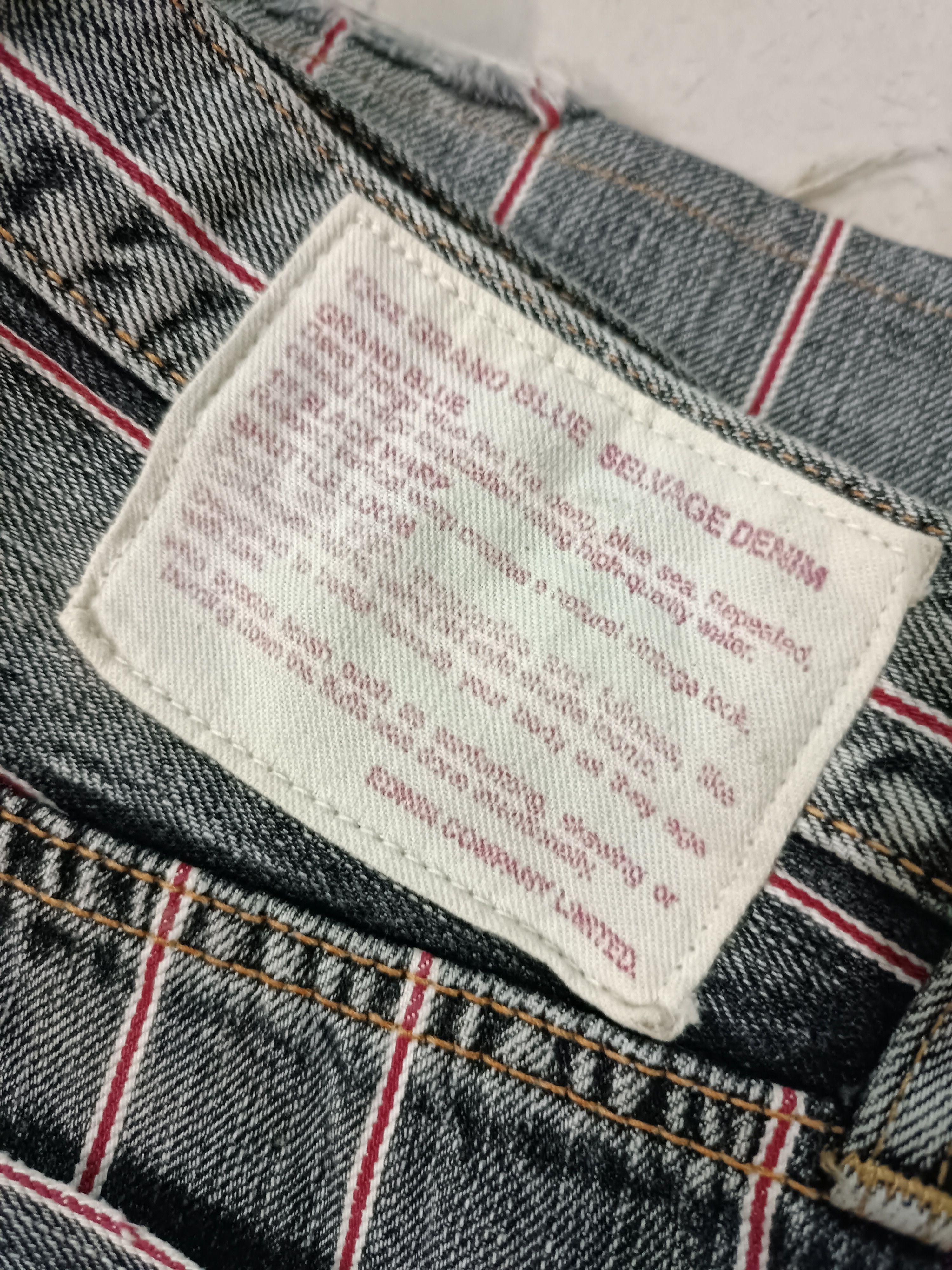 Edwin × Vintage Vintage Rare 🔥 FLARED Edwin 13oz Grand Blue Selvedge Denim Size US 30 / EU 46 - 16 Thumbnail