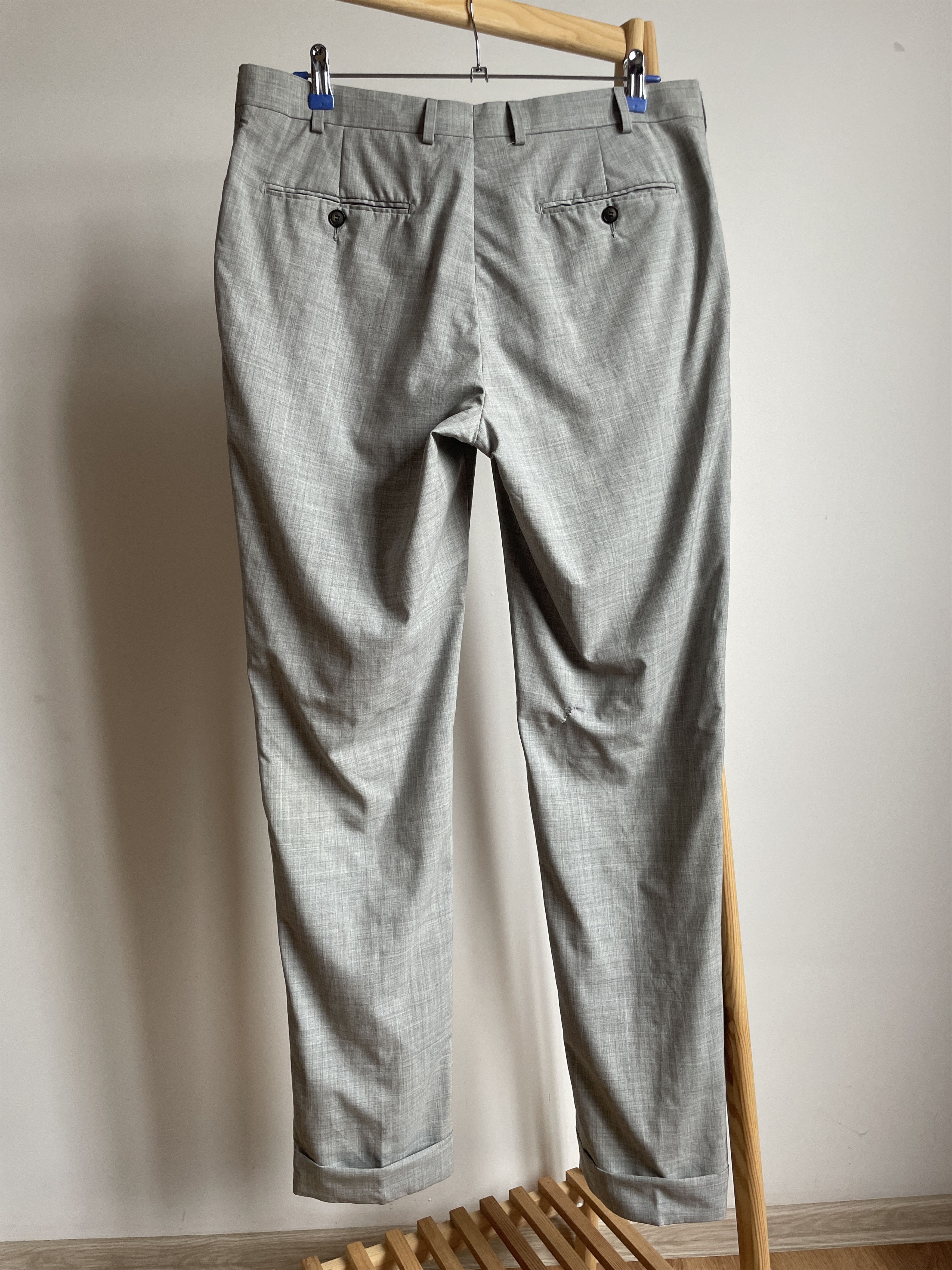 Suitsupply Suitsupply Brescia Turn-Up SF Wool Slim Fit Dress Trousers Size 42R - 2 Thumbnail