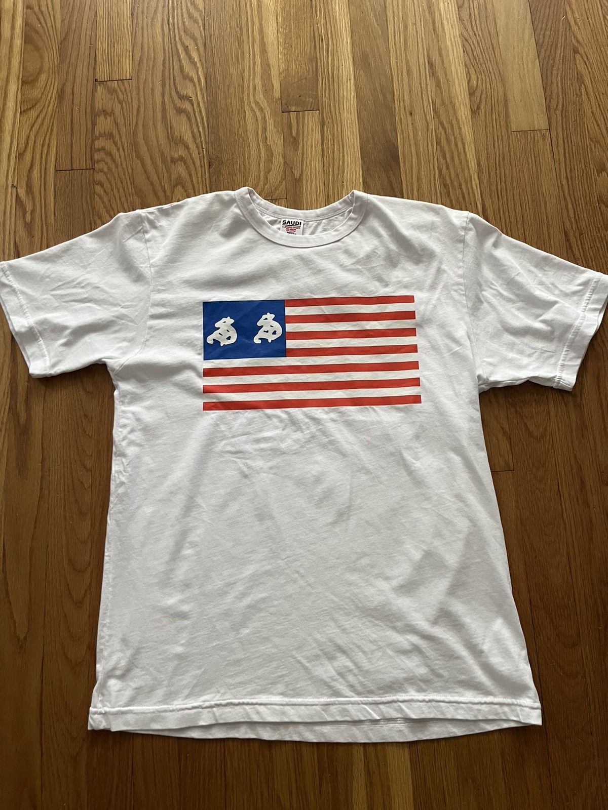 image of Two Seven Saudi Flag Tee in White, Men's (Size Medium)