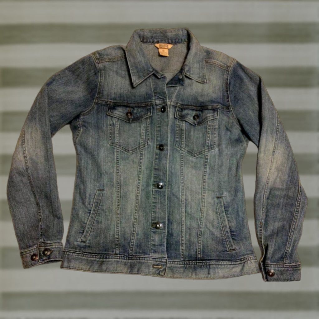 CO Duluth Trading Co Denim Jean Jacket Women’s XS Distressed Blue Button Up Size 26" / US 2 / IT 38 - 1 Thumbnail