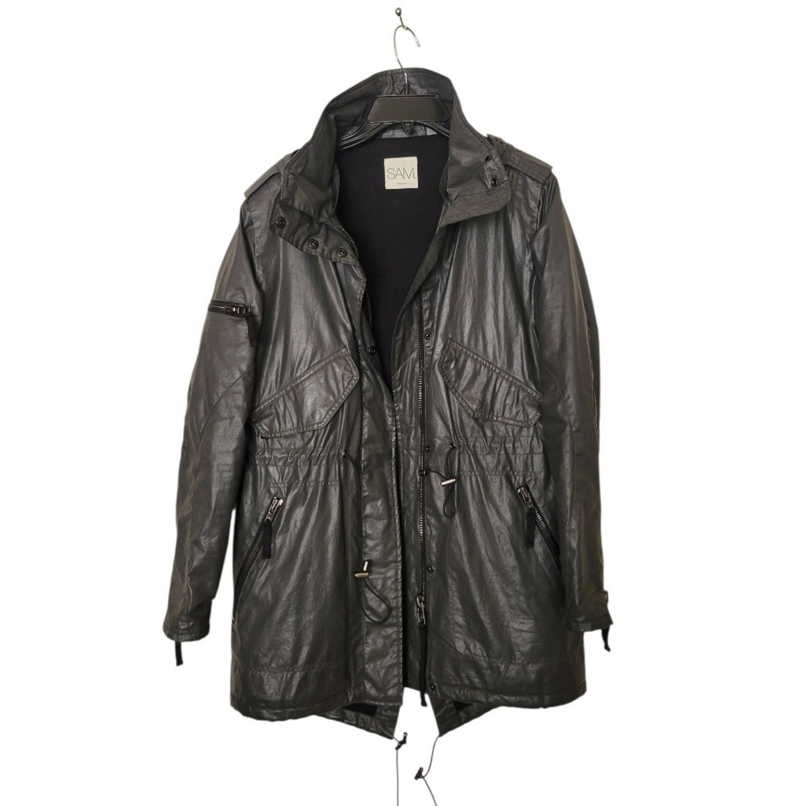 SAM. Sam New York Dark Olive Waxed Parka Women Jacket Size S Size S / US 4 / IT 40 - 5 Thumbnail