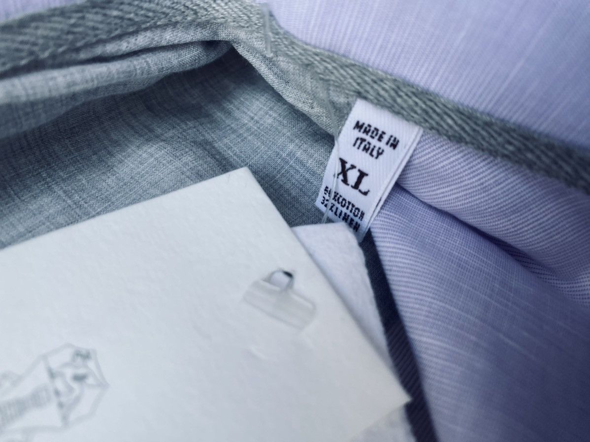 Brunello Cucinelli Brunello Cucinelli 🇮🇹 Light Blue Linen/Cotton shirt XL NWT Size US XL / EU 56 / 4 - 7 Thumbnail