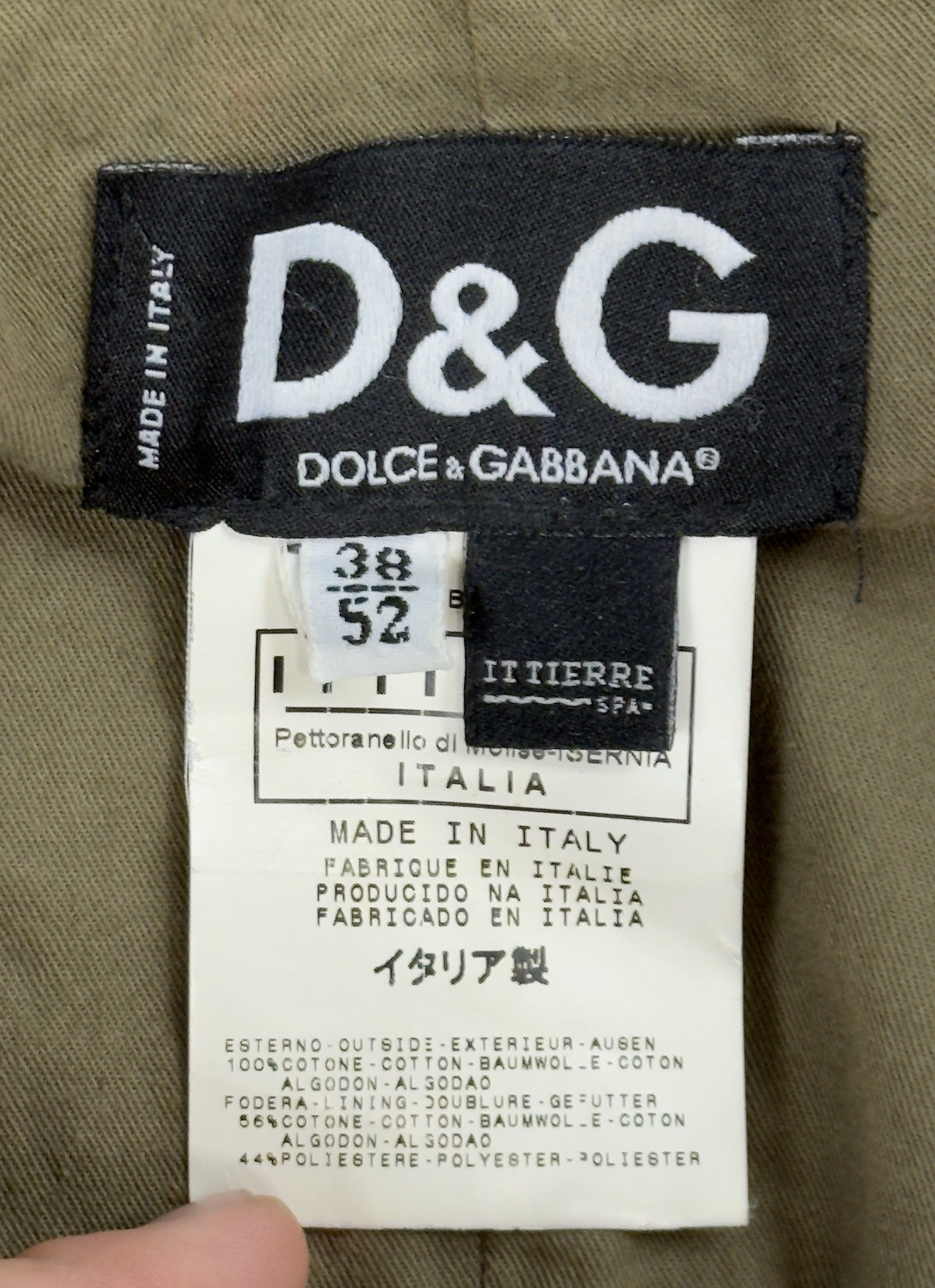 Dolce & Gabbana Dolce&Gabbana Zipper Logo Army Green Military Utility Jacket Size US L / EU 52-54 / 3 - 4 Thumbnail
