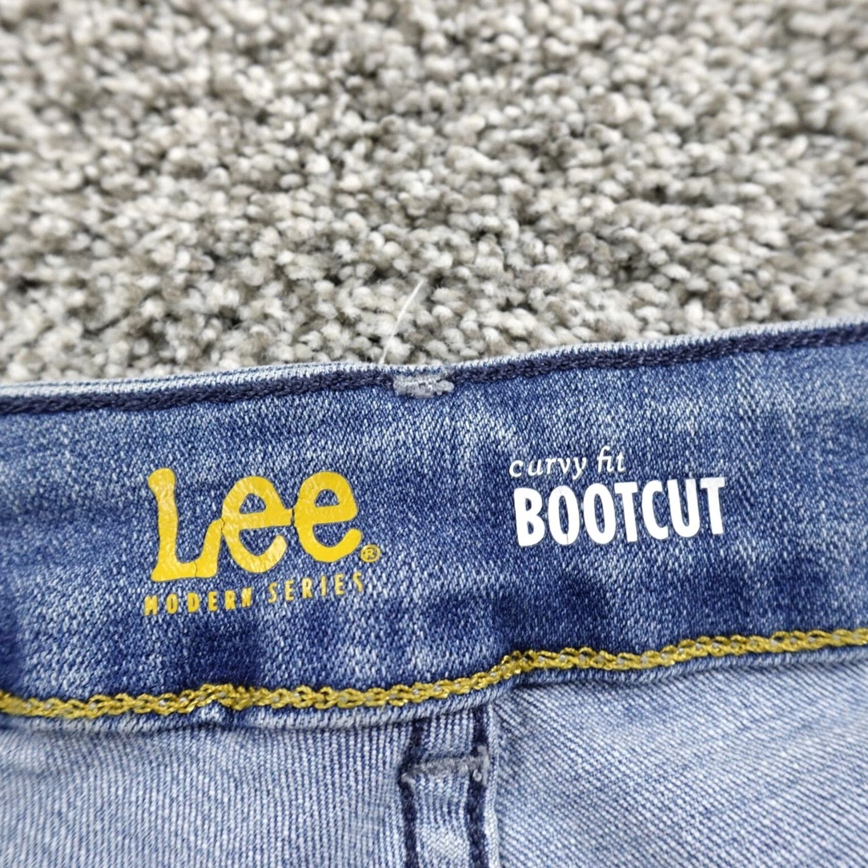 Lee Lee Jeans Women's Jeans 12 Dark Blue Denim Bootcut Stretch Regular Fit 5-Pocket Denim Pants Blue Womens Size 34" / US 12 / IT 48 - 7 Thumbnail