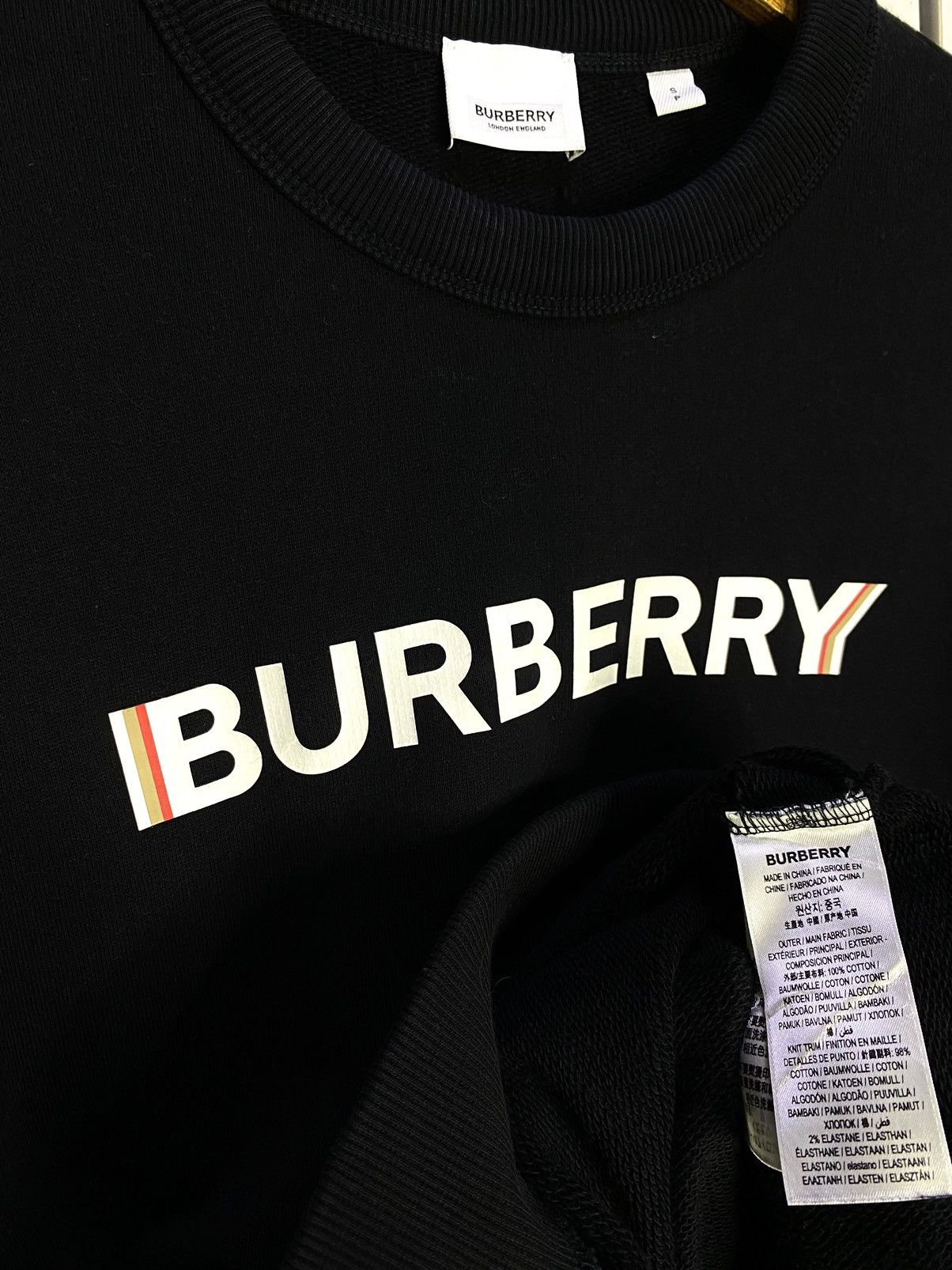 Ralph Lauren × Vintage Original Burberry Logo Print Black Crew Neck Pullover Size US M / EU 48-50 / 2 - 5 Thumbnail