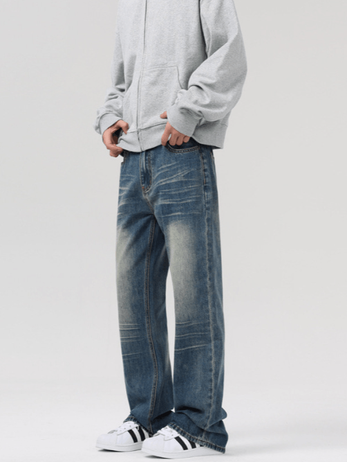 Japanese Brand Vintage washed blue distressed flared jeans y2k Size US 32 / EU 48 - 3 Thumbnail